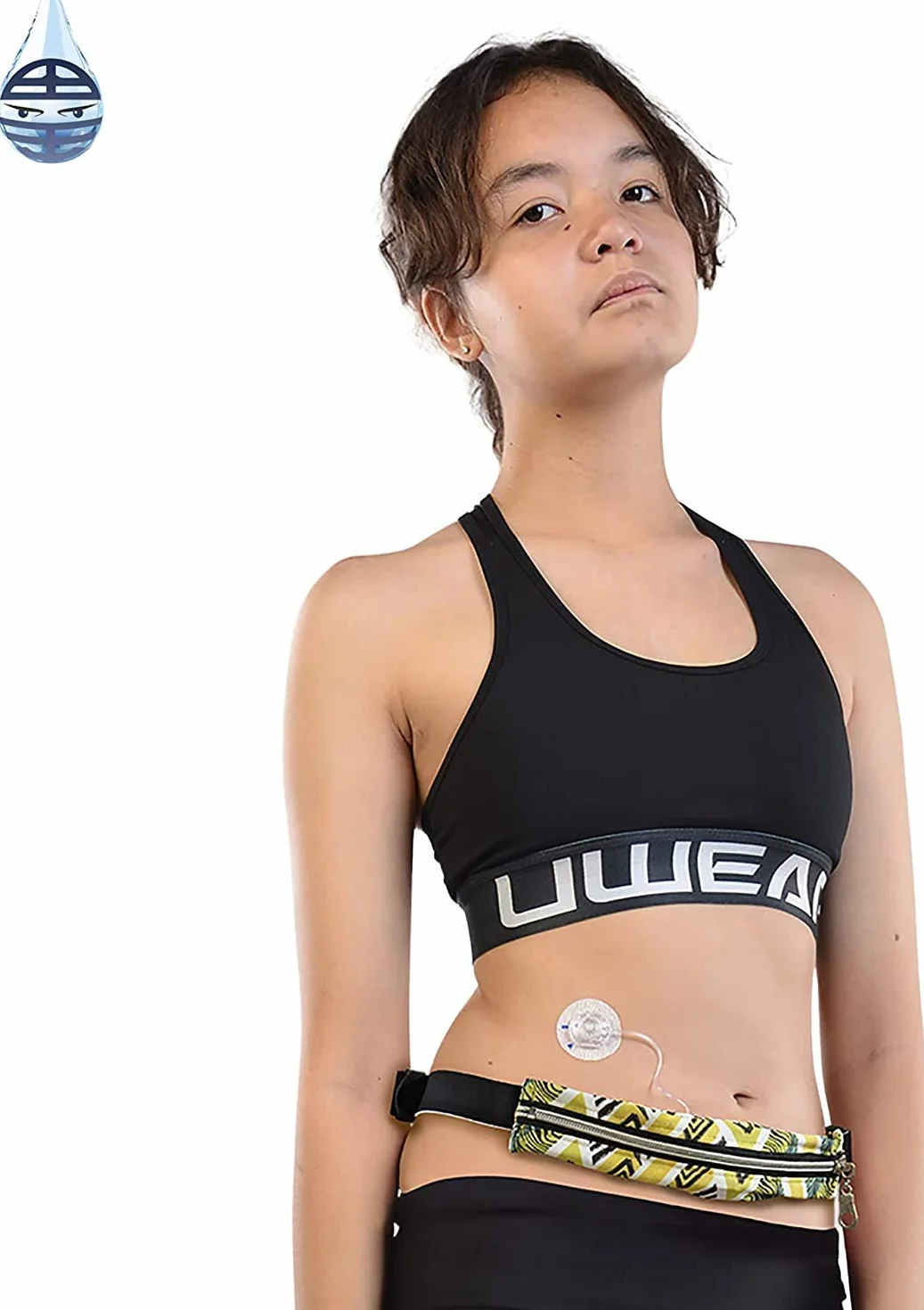 Dia-Belt pas do pompy insulinowej dla dzieci i dorosłych, do Medtronic, Accu-chek i wielu innych modeli i Freestyle Libre, Czarny rycerz, Medium/Large (60-120 cm)