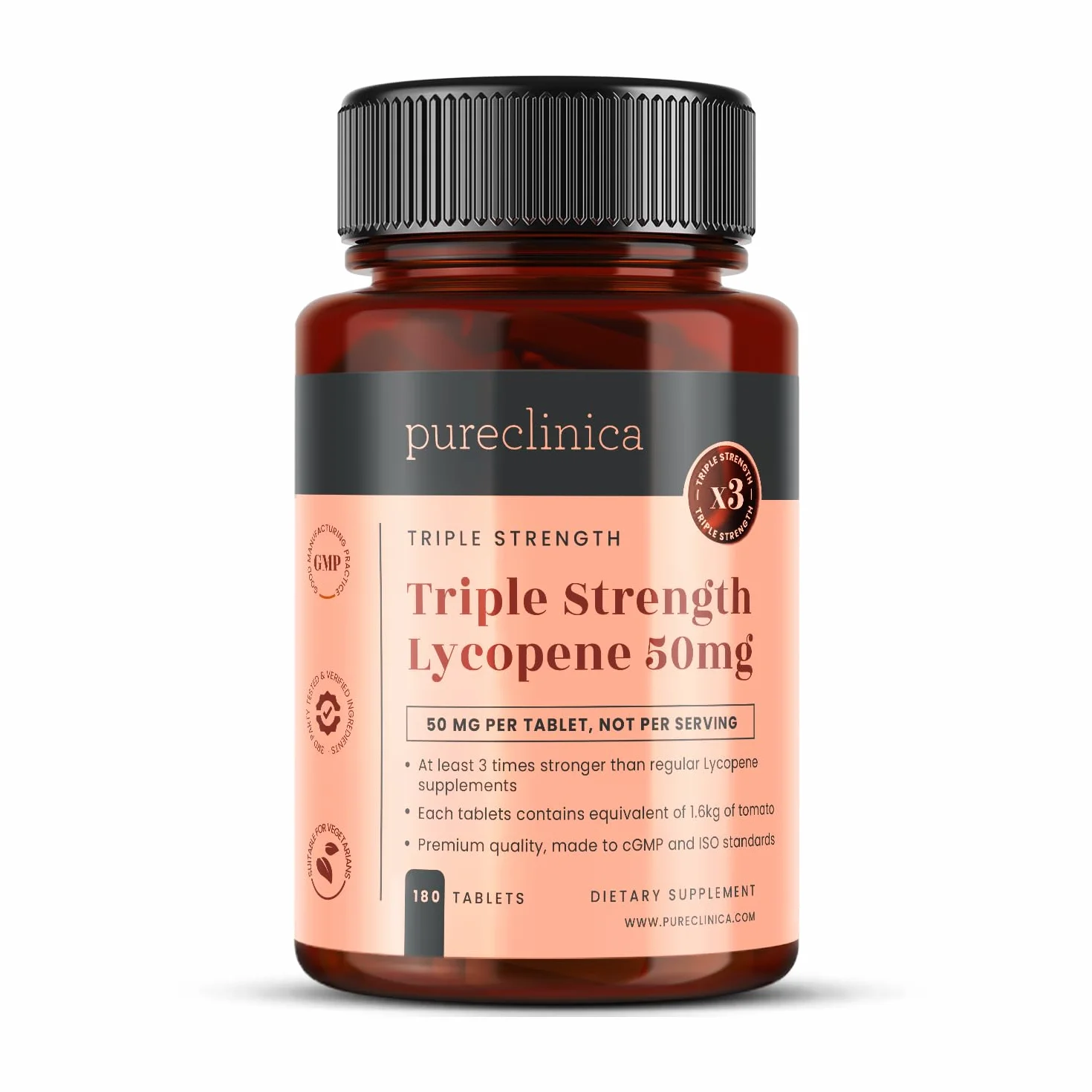 Lycopen 50 mg x 180 tabletek (dostawa przez 6 miesięcy). 300% wytrzymałości zwykłych tabletek likopenowych.