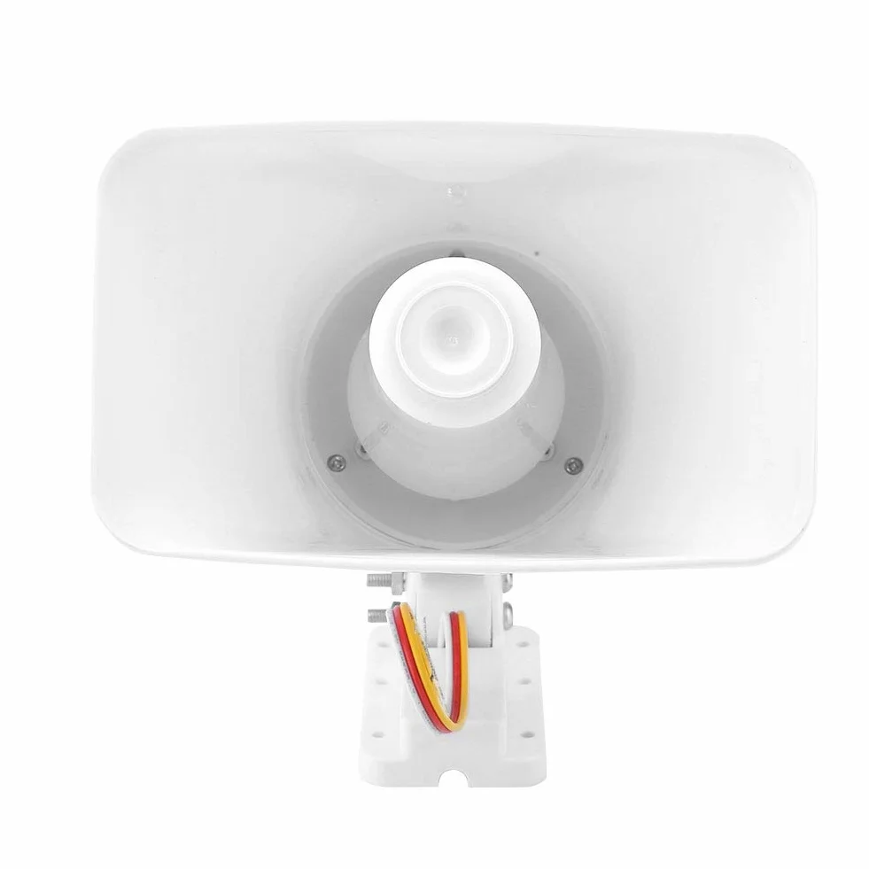 150dB DC 12V Dwutonowa Przewodowa Syrena Syrena Przeciwwłamaniowa Ostrzeżenie Althorn dla Bezpieczeństwa w Domu - 20x12,5x23cm, Może Pracować z Różnymi Połączeniami Alarmowymi