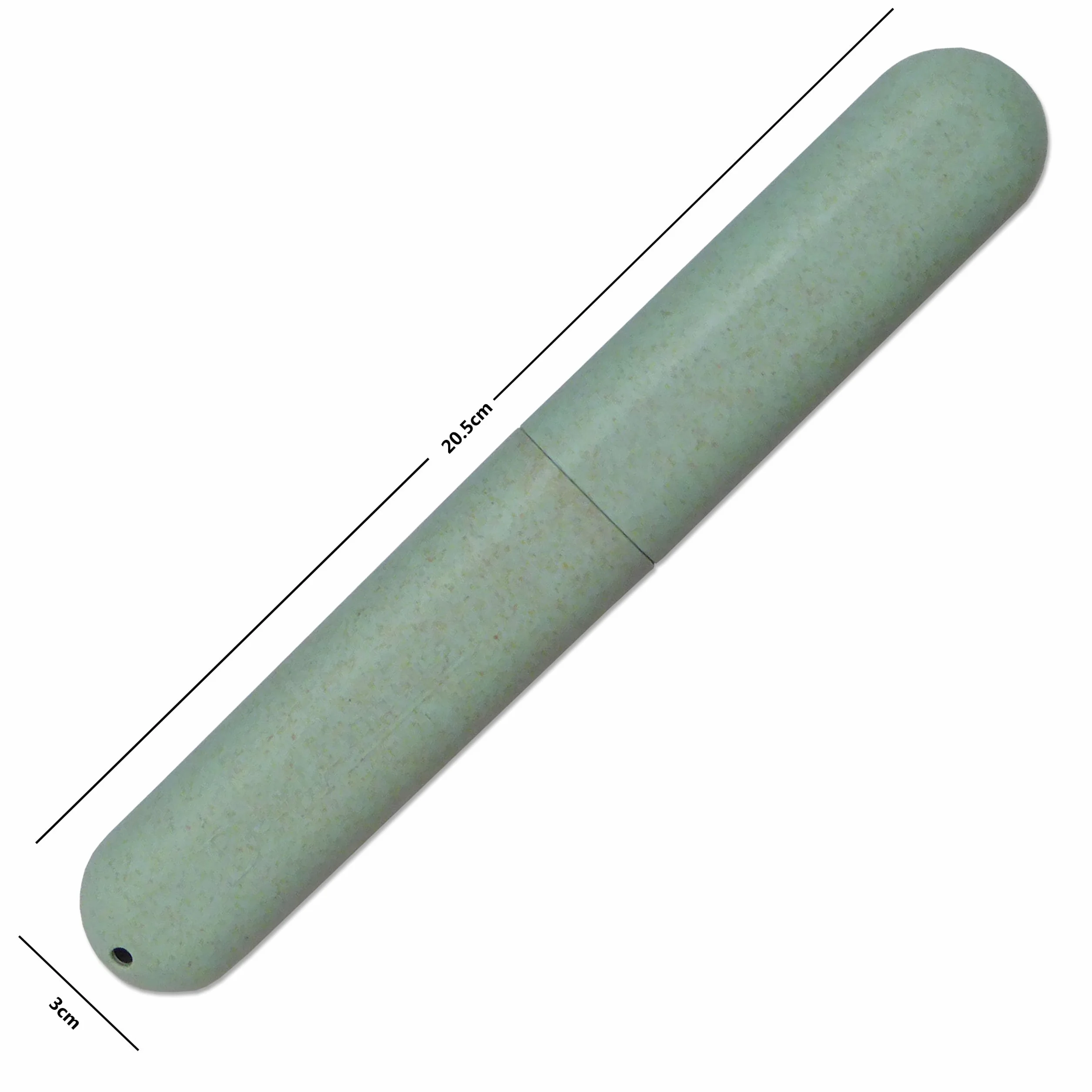 Dental Aesthetics Eco etui na szczoteczki do zębów ze słomy pszennej, 2 sztuki, zielony, 20,5 cm x 3 cm x 2 cm
