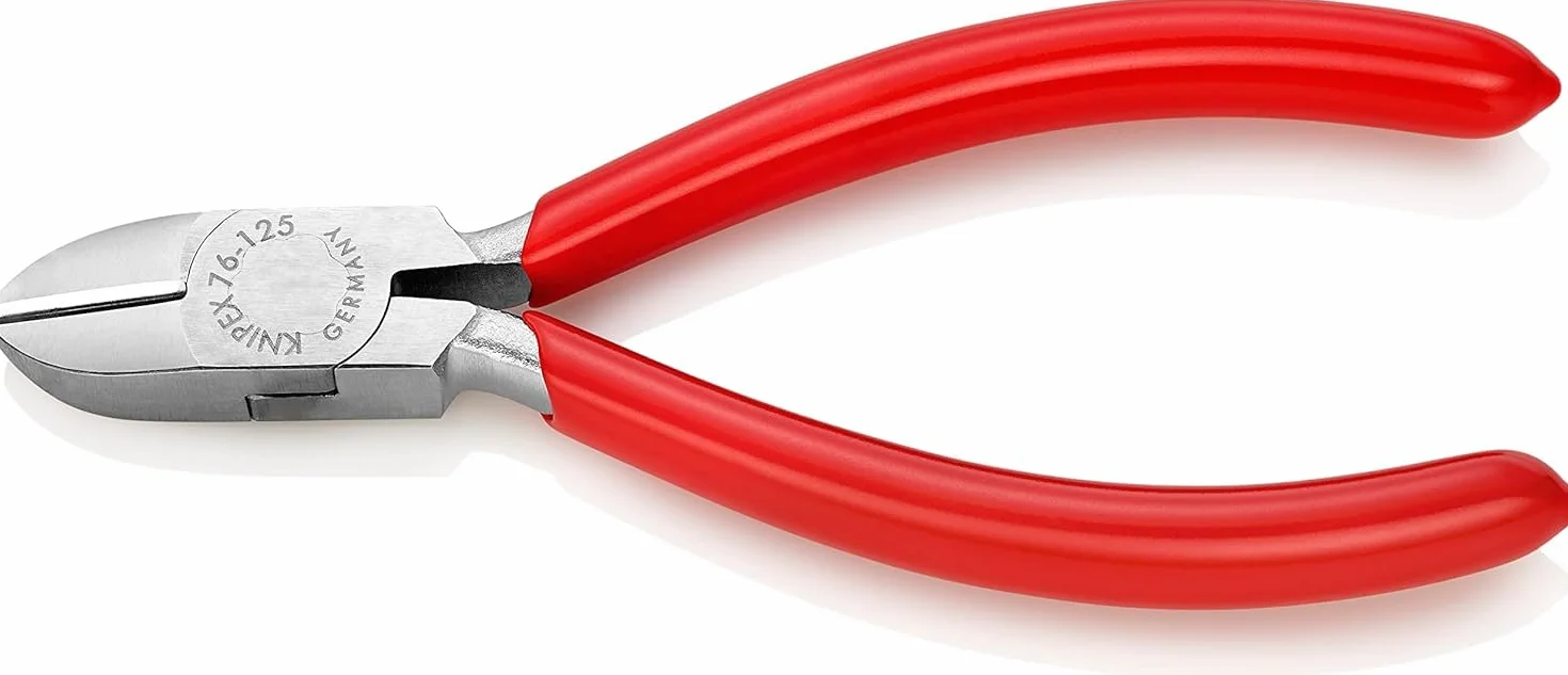 KNIPEX Szczypce tnące boczne dla elektromechaników chromowany z tworzywa sztucznego, powlekane 125 mm, 76 03 125