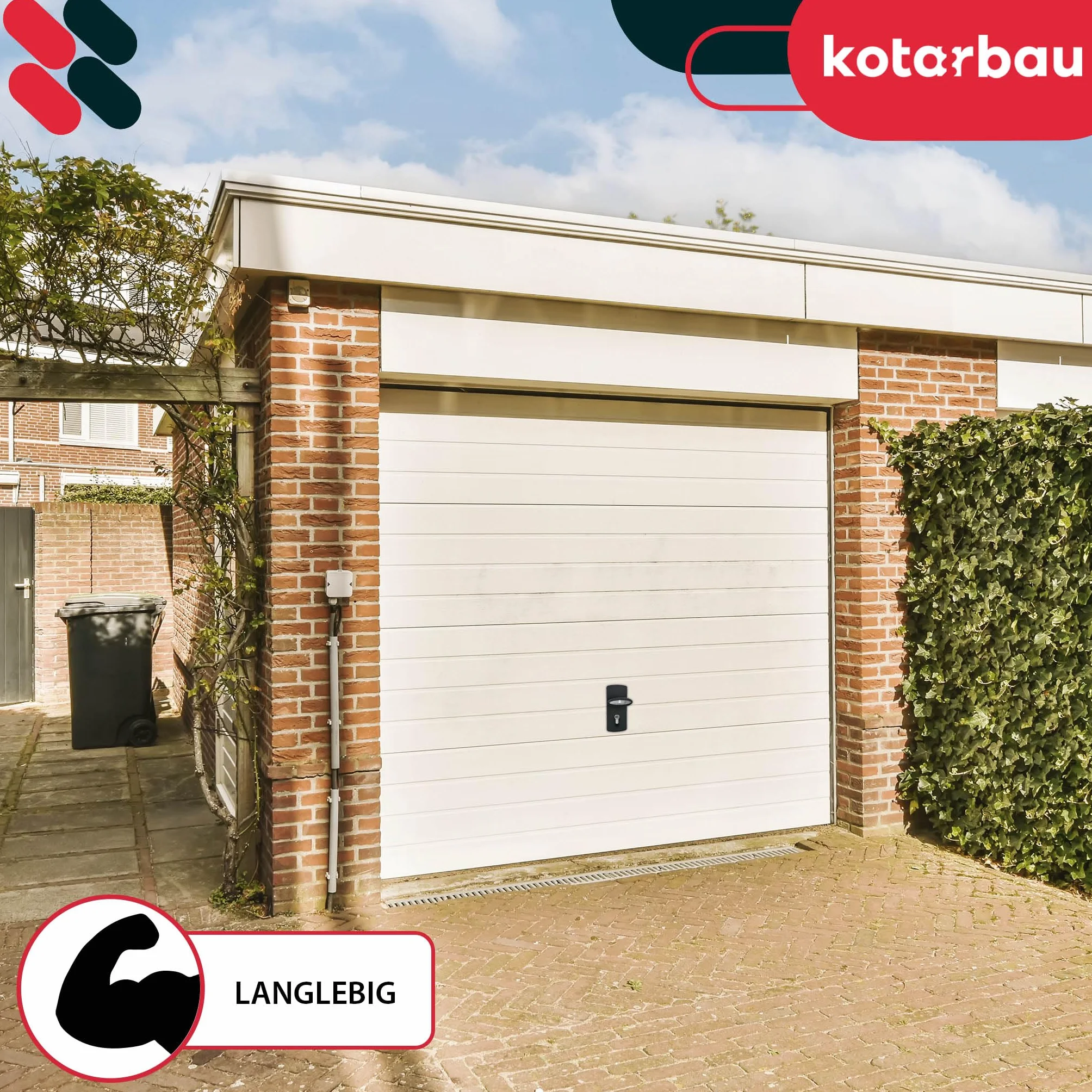 KOTARBAU® Uchwyt do bramy garażowej, 76 x 173 mm, elementy montażowe, zestaw klamek do bramy z szyldem, brama garażowa, okucie bramy stalowe