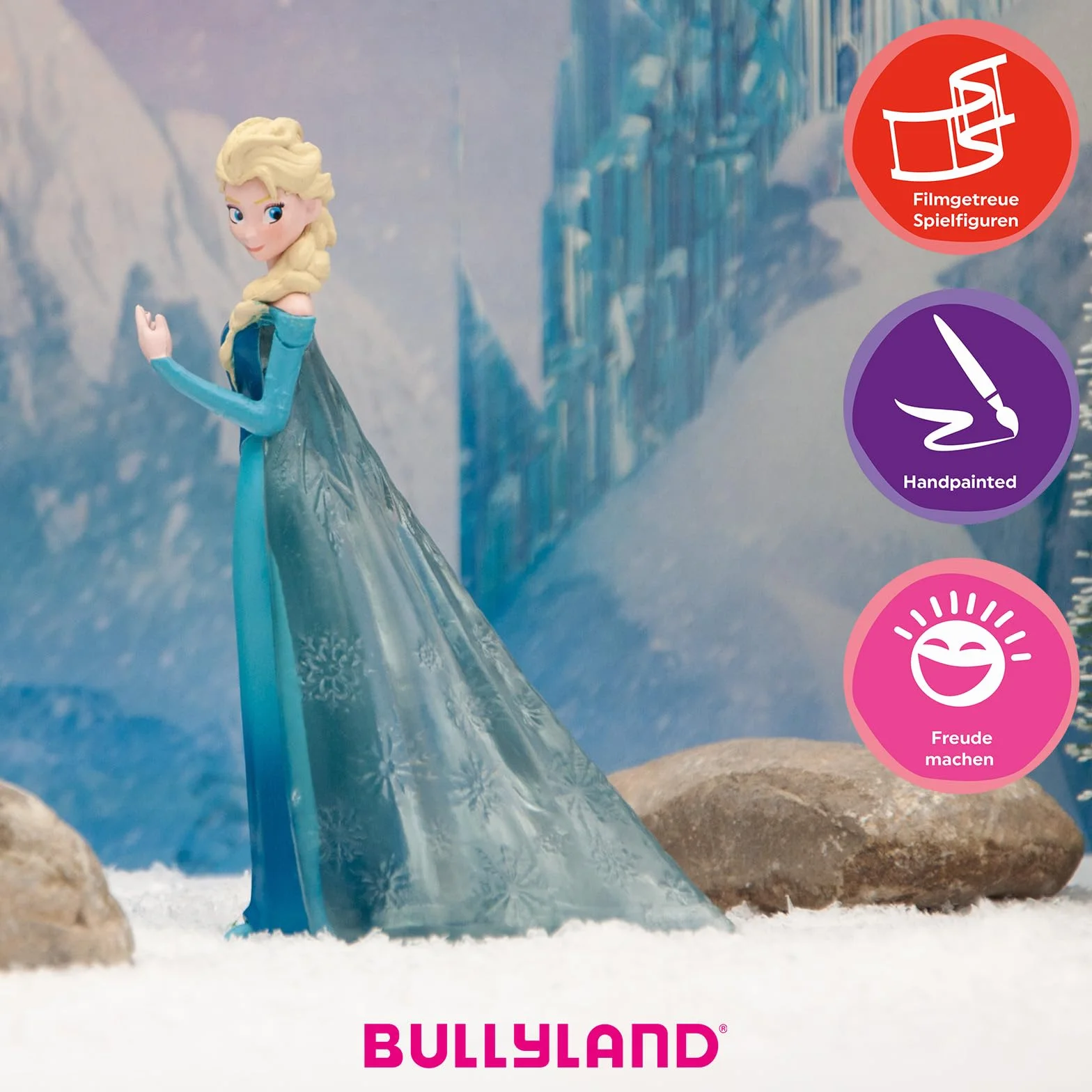 Bullyland 12961 - Figurka do zabawy Elsa von Arendelle z Walta Disney Królowa Lodu ok. 10,1 cm, wierna w szczegóły, idealna jako mały prezent dla dzieci od 3 lat