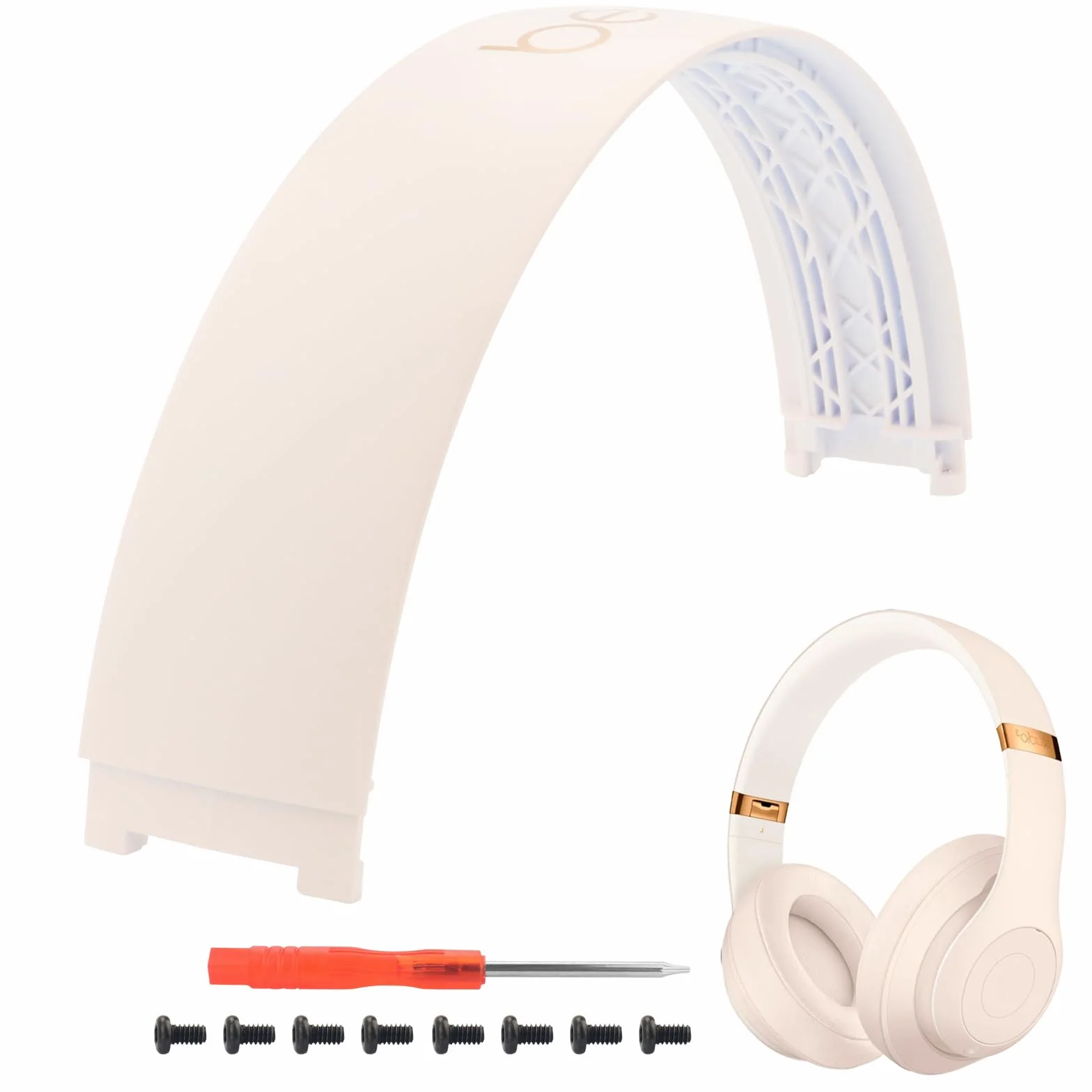 Studio 2 opaska na głowę, części zamienne, akcesoria Studio 3, zestaw naprawczy opaski na głowę, kompatybilny ze Studio 2.0 / Studio 3.0 Wireless (B0500 B0501) górna opaska (Studio3-Ceramic Pink)