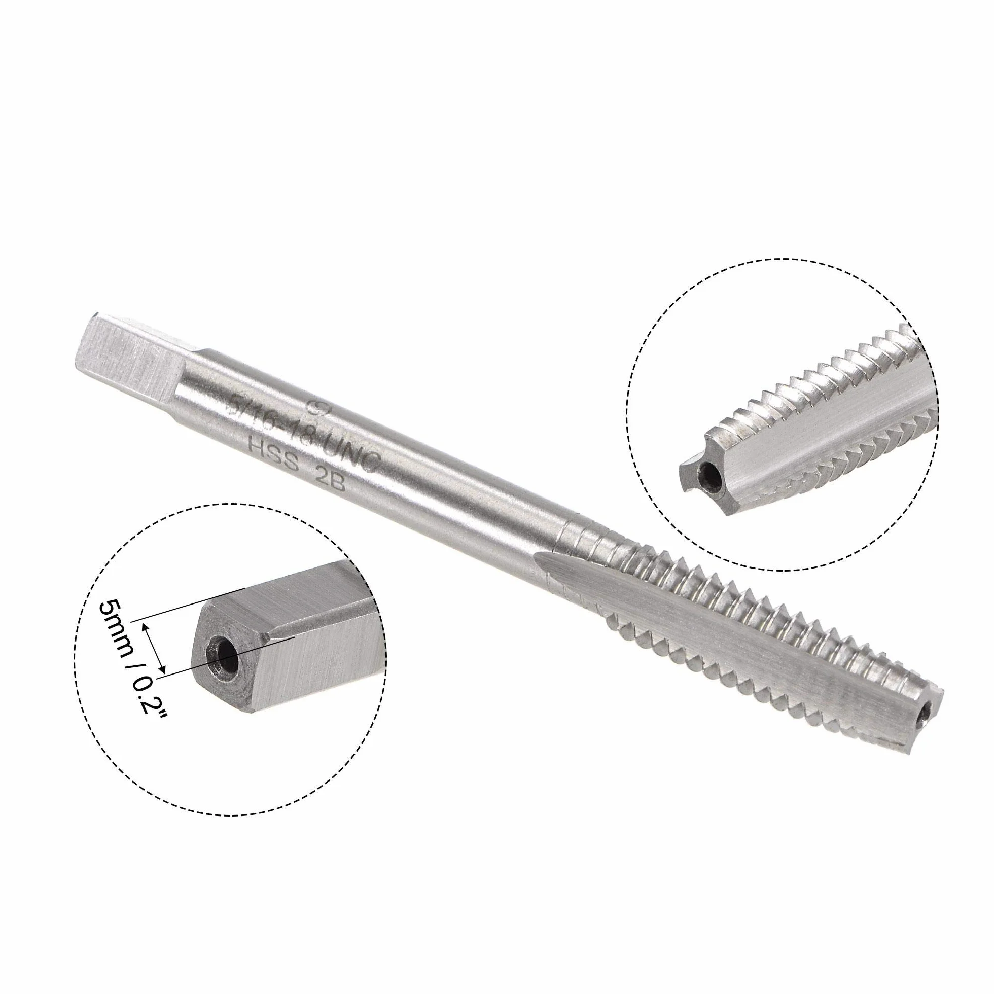 Zestaw gwintowników i narzynek 5/16"-18 UNC, gwintownik maszynowy HSS z narzynką okrągłą, prawy