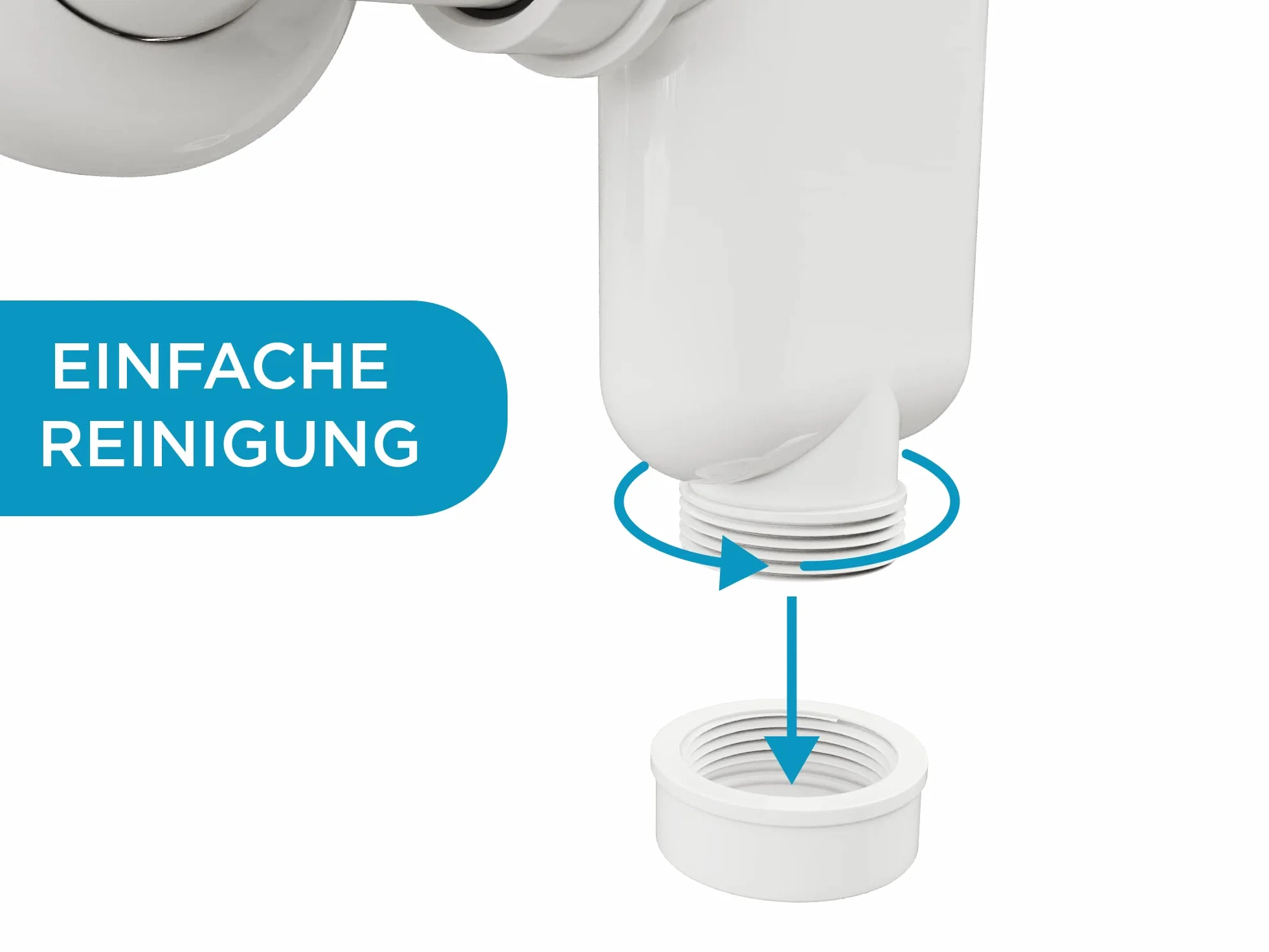 Aqua Bagno Syfon oszczędzający miejsce do umywalki – syfon meblowy – syfon oszczędzający miejsce – syfon płaski – łazienka – regulowany elastycznie – G 1 1/4 cala – DN32 – podwójna umywalka