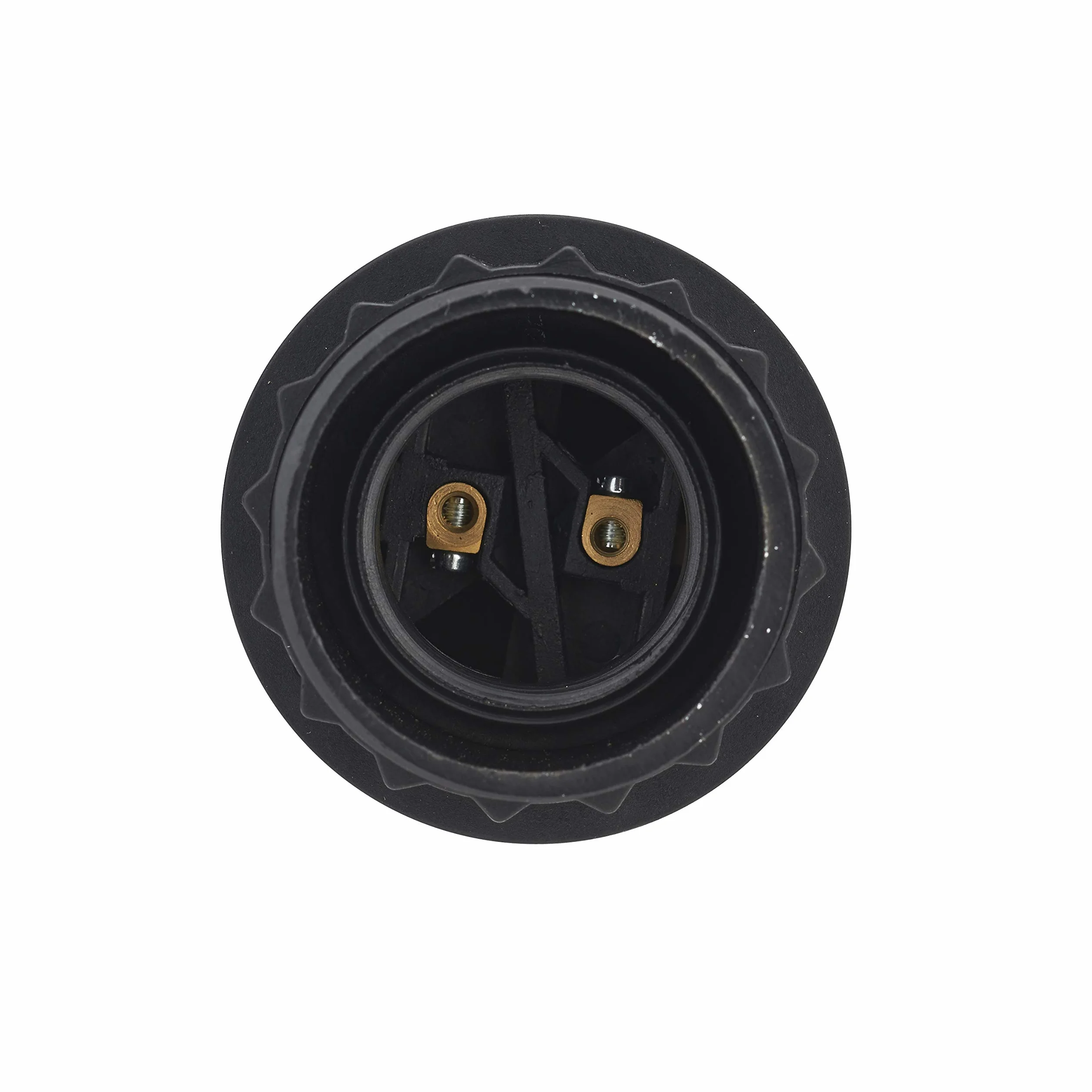 DEBFLEX Gniazdo żarówki - Gniazdo żarówki - Gniazdo świetlne - Gniazdo lampy - E27 Chem 1/2 gwintowane gniazdo z pierścieniem D58mm złącze 10mm czarne - Debflex - 712700