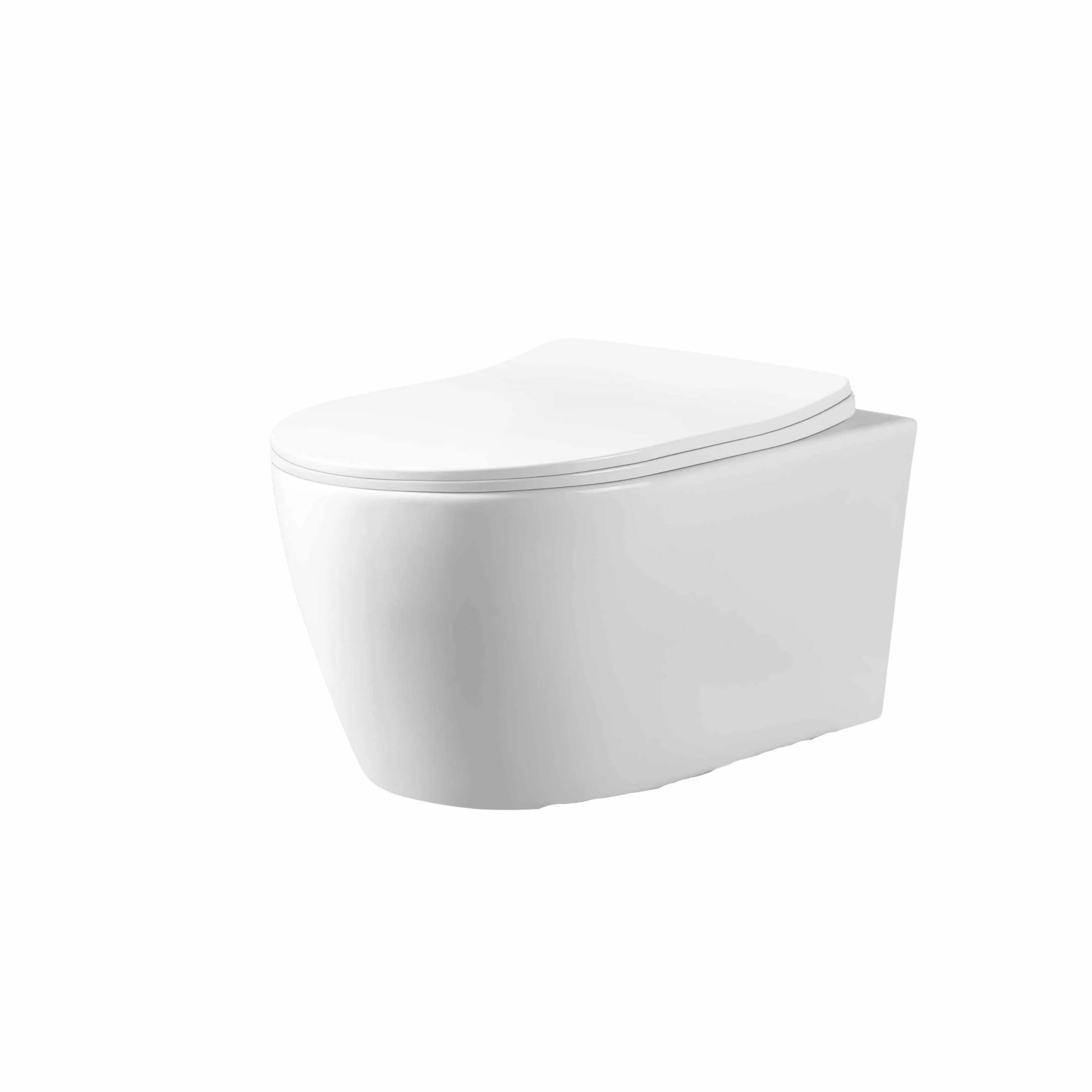 AquaUno Rimless wisząca muszla klozetowa bez obramowania – biała ceramiczna toaleta z systemem Quick Release z duroplastu, higieniczna i łatwa w pielęgnacji, w zestawie zestaw montażowy – model LIVO