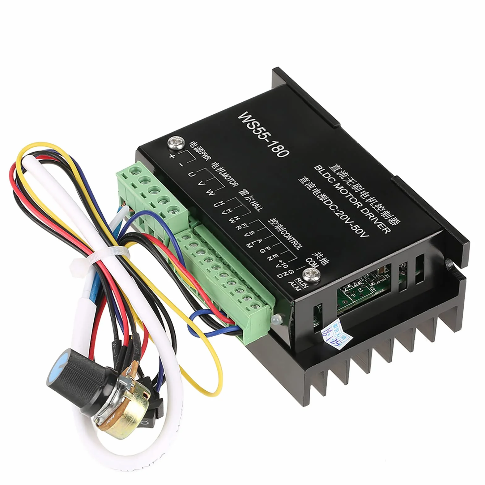Sterownik sterownika silnika BLDC Wysokowydajne wrzeciono bezszczotkowe CNC 20 V 50 V WS55 180 do elektronarzędzi i małego sprzętu z zabezpieczeniem nadprądowym