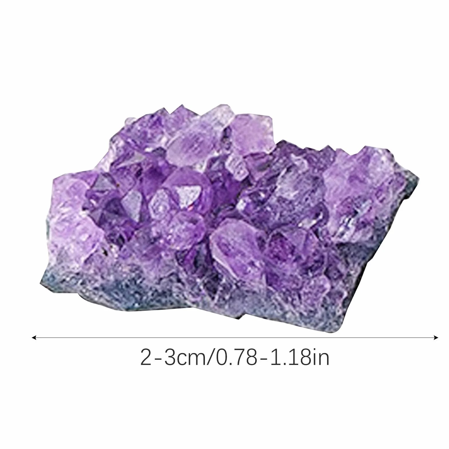 Amethyst Cluster Naturalny Kryształ Medytacyjny Głęboki Fioletowy Kamień Dom Praca