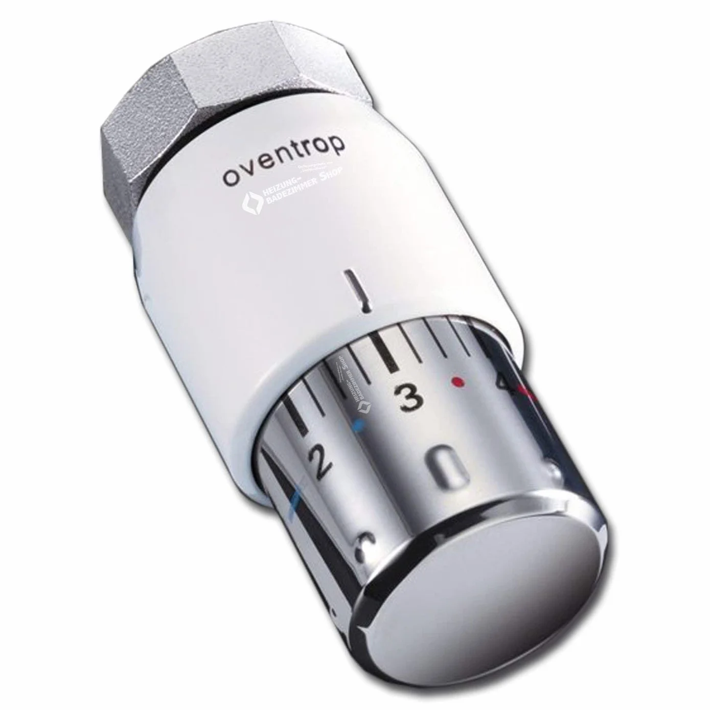 Oventrop 1012065 Termostat z Sensorem 7-28 °C, Biały/Chrom, 8 x 4 x 4 cm