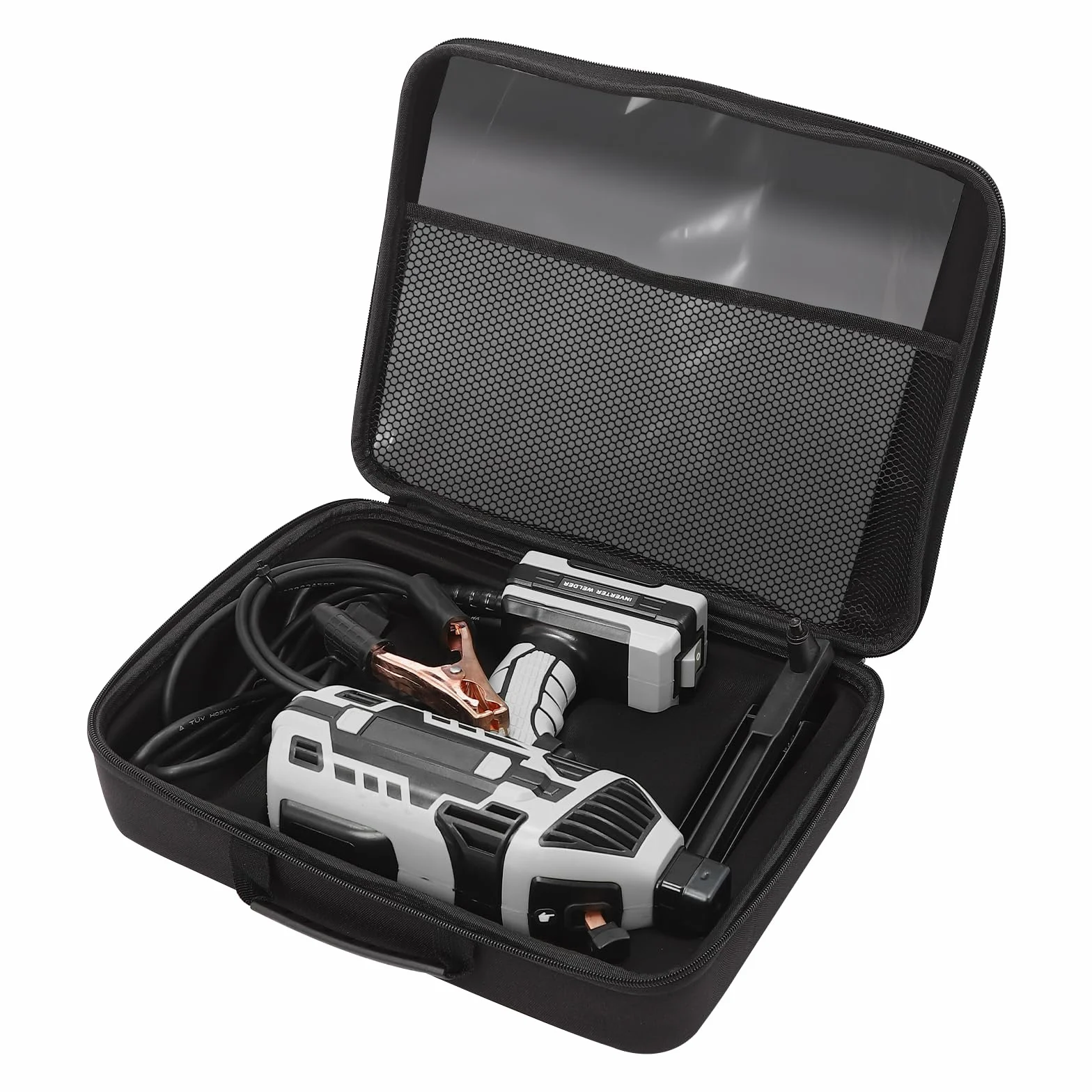 IGBT ręczna spawarka 4600 W, średnica drutu spawalniczego 2,5-3,2 mm, konstrukcja guzikowa, spawarka mała, pistolet spawalniczy do stali węglowej, żeliwa (szary)