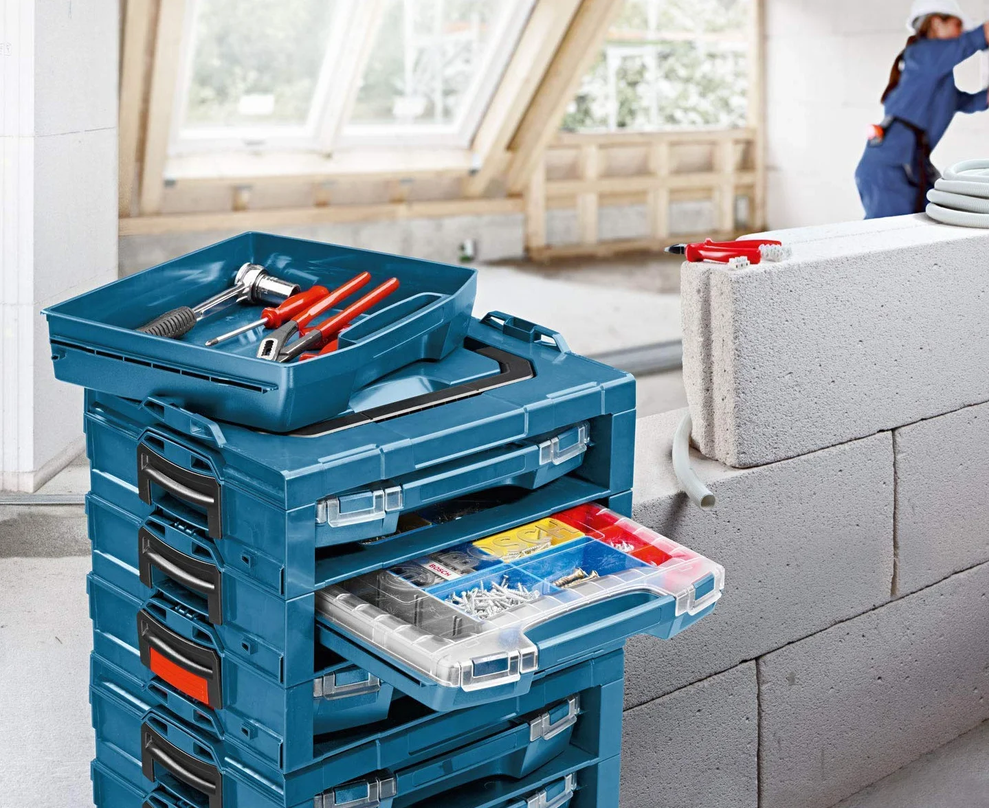i-BOXX Rack aktywny z i-BOXX 72 czarny | Skrzynka narzędziowa L-BOXX do układania w stos | System przechowywania narzędzi Regał | Idealny do i-BOXX 72 i szuflady LS-72