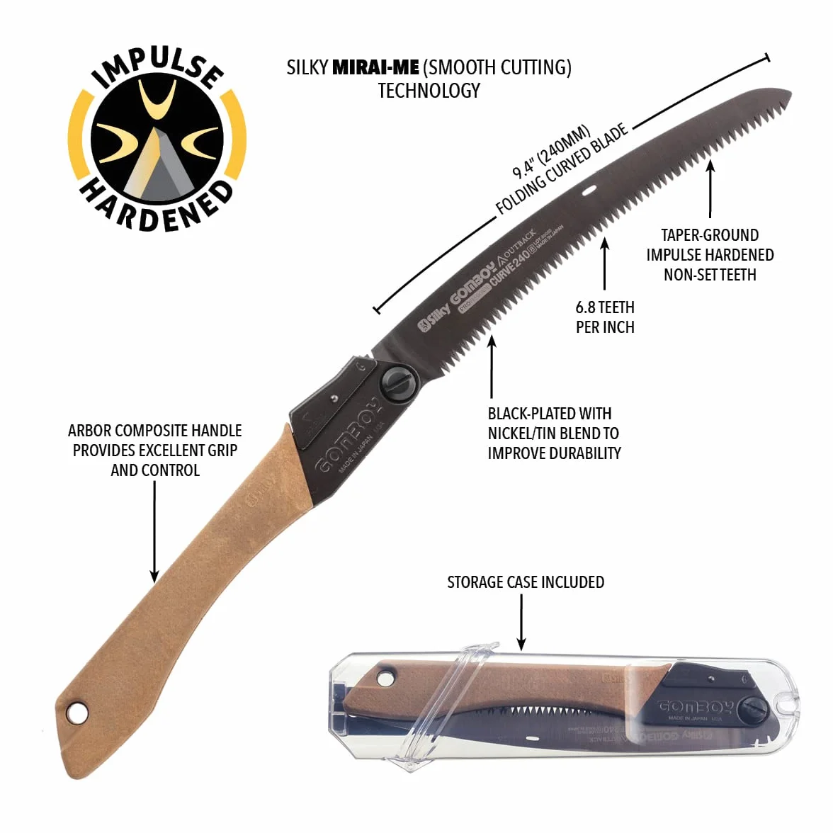 Silky GOMBOY Curve Professional - 240 mm - Outback Edition