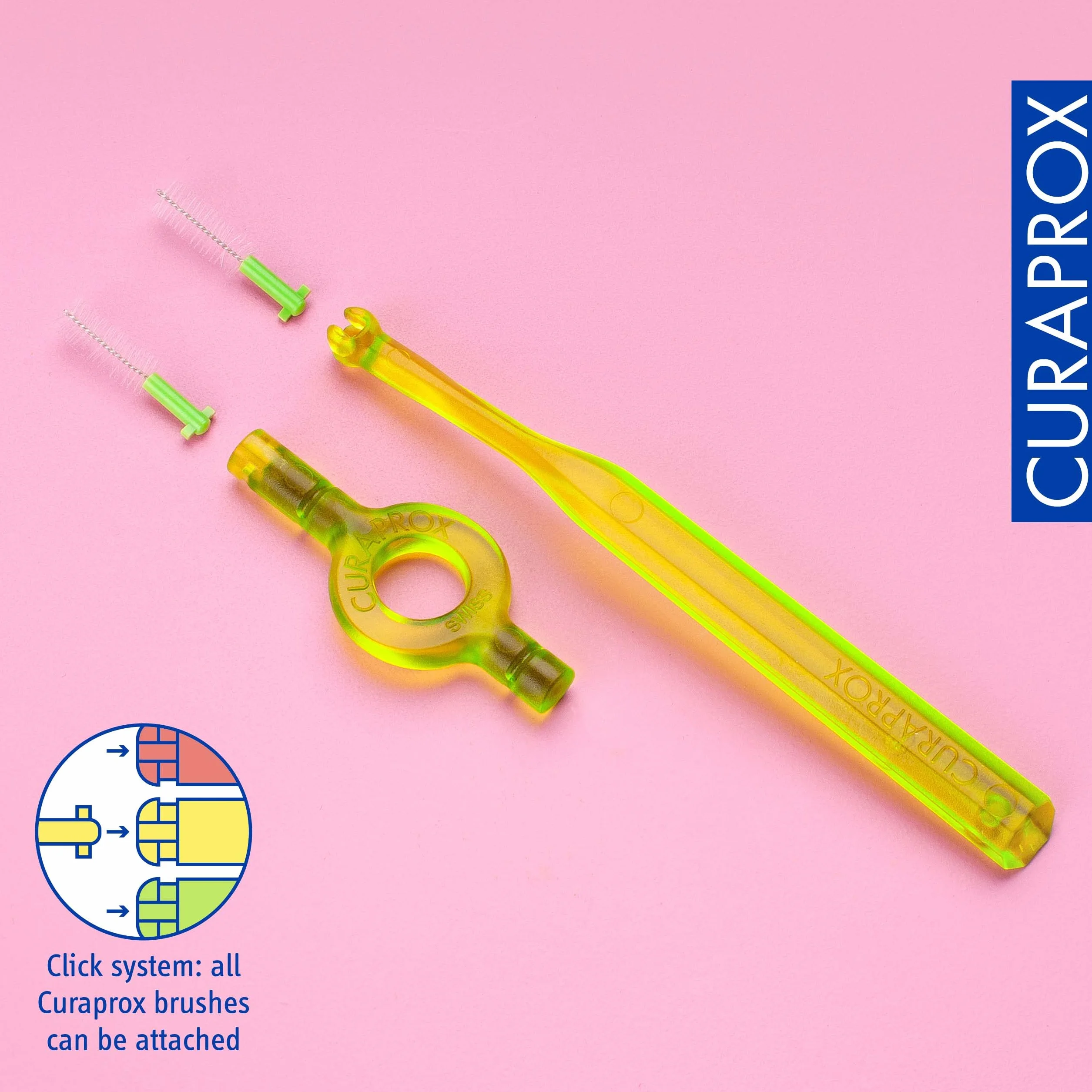 Curaprox Interdental Brush Wkłady CPS 011 Prime-ISO Rozmiar 3, Zielony/Ultra-Fine filamenty do skutecznego czyszczenia wąskich przestrzeni / 8-Pack/Made in Switzerland/English Packaging
