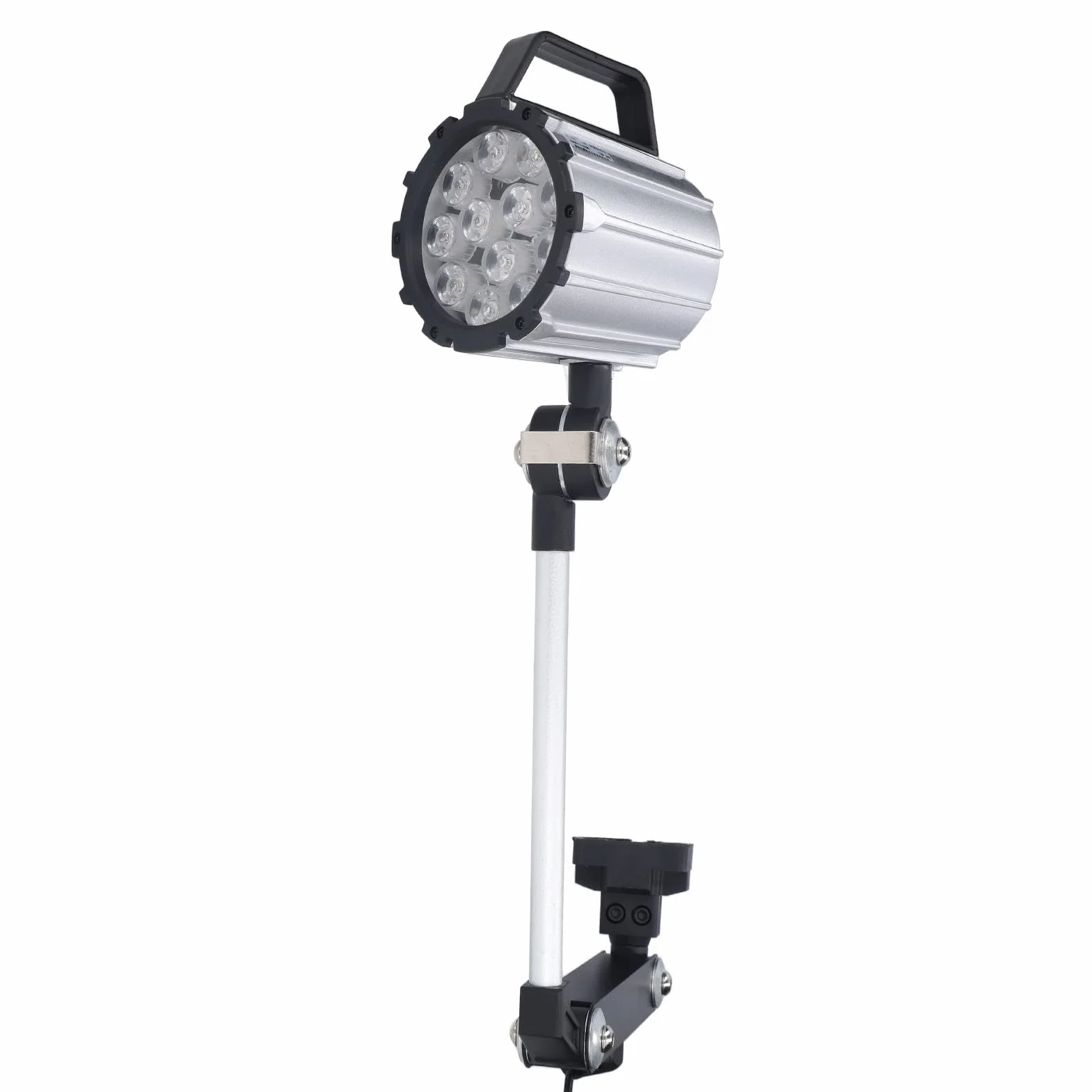 Annadue Robocza LED do Maszyny 12W 24V Składane, Regulowane Długie ramię do Warsztatu Tokarskiego CNC, Stop Aluminium IP67, Białe światło 80+ CRI