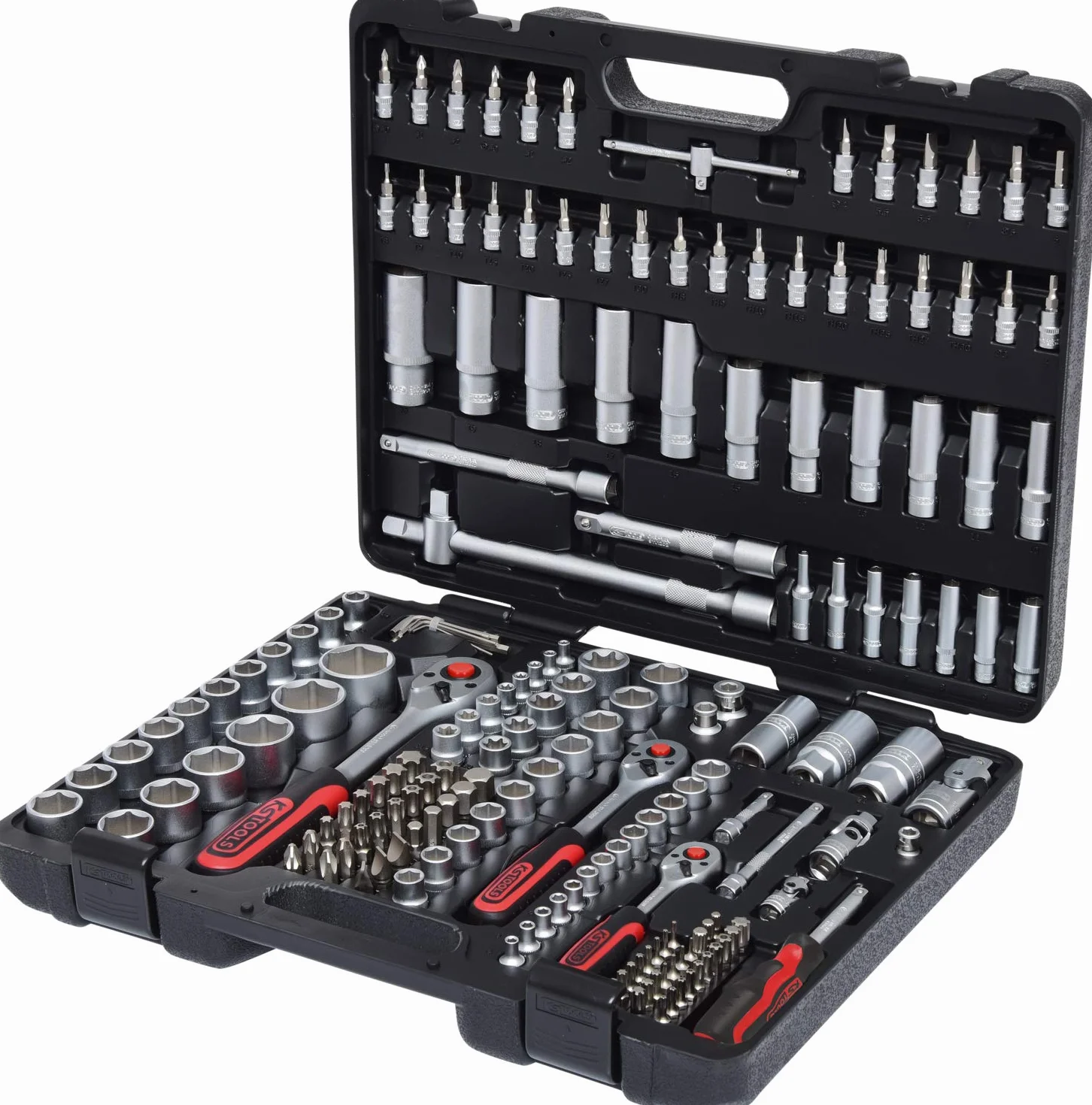 KS Tools 917.0779 1/4"+3/8"+1/2" Zestaw Kluczy Nasadowych, 179-szt & BGS 1214 | Zestaw kluczy oczkowych dwustronnych | wygięte | 6 x 7-30 x 32 mm | 12 szt.