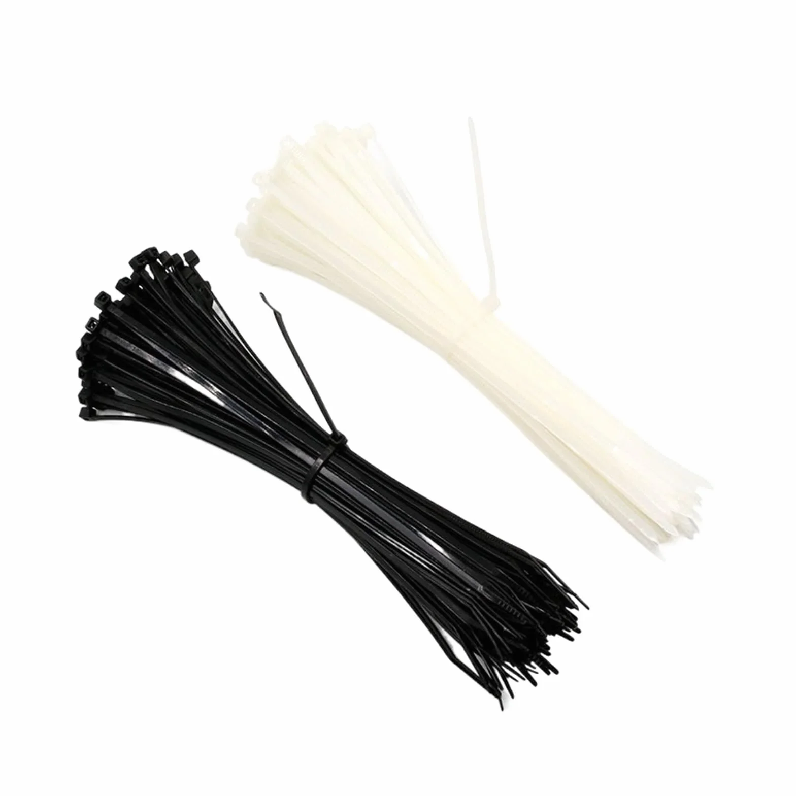 100 szt. opasek zaciskowych do kabli, samozaciskających, nylonowych, z haczykiem i pętelką(White,3 x 80mm)