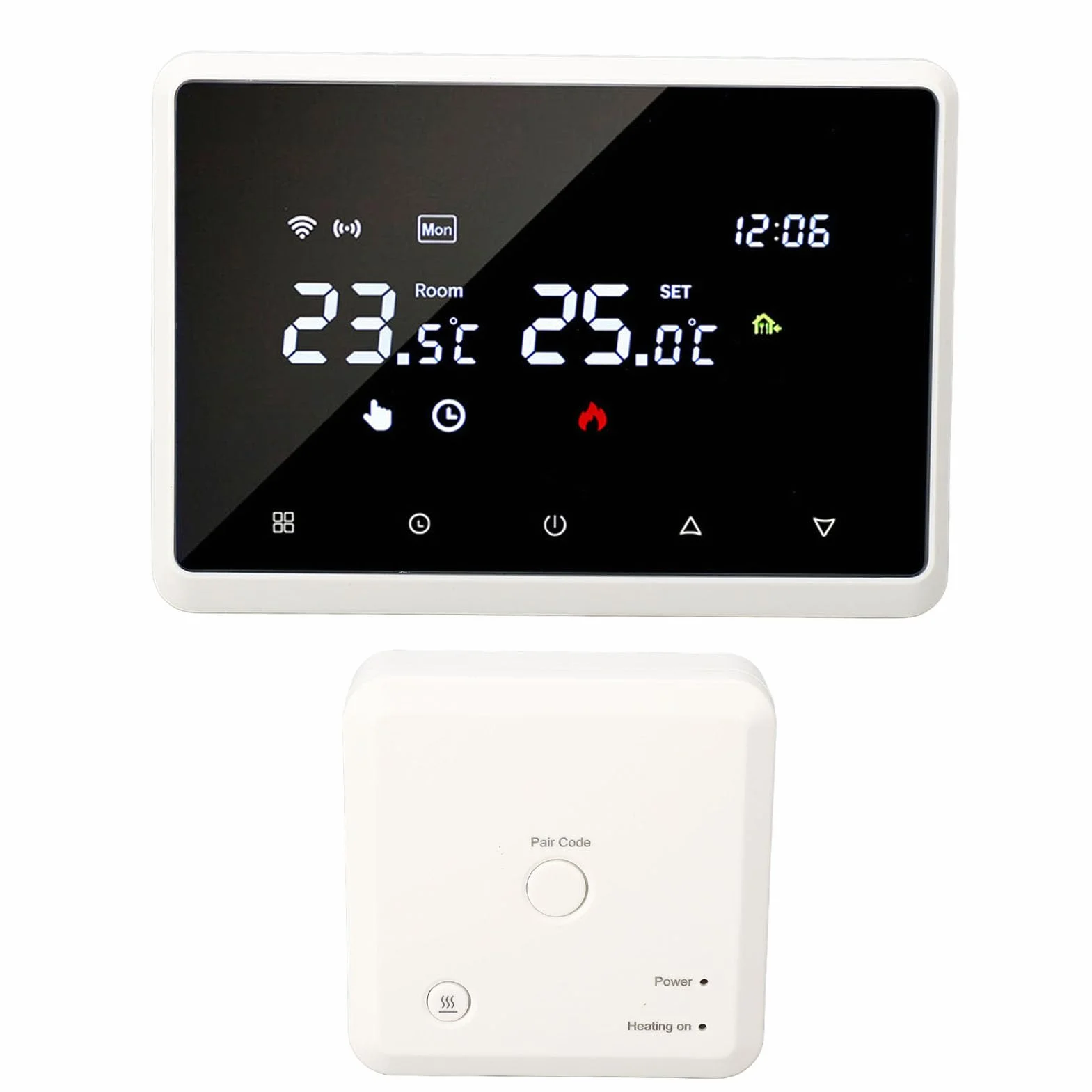 Niesamowity Inteligentny Termostat Wi-Fi Doodle Me98 Termostat do Kotła Naściennego AC230V 60 Hz Biały Elegancki Internet z możliwością Precyzyjnej Kontroli Temperatury