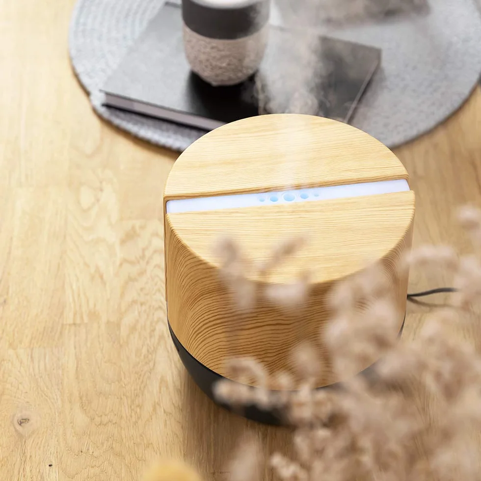 Cecotec PureAroma 550 Connected Grey Woody Dyfuzor Aroma 500 ml LED Głośnik Bluetooth Timer 12h 3 tryby 30m2