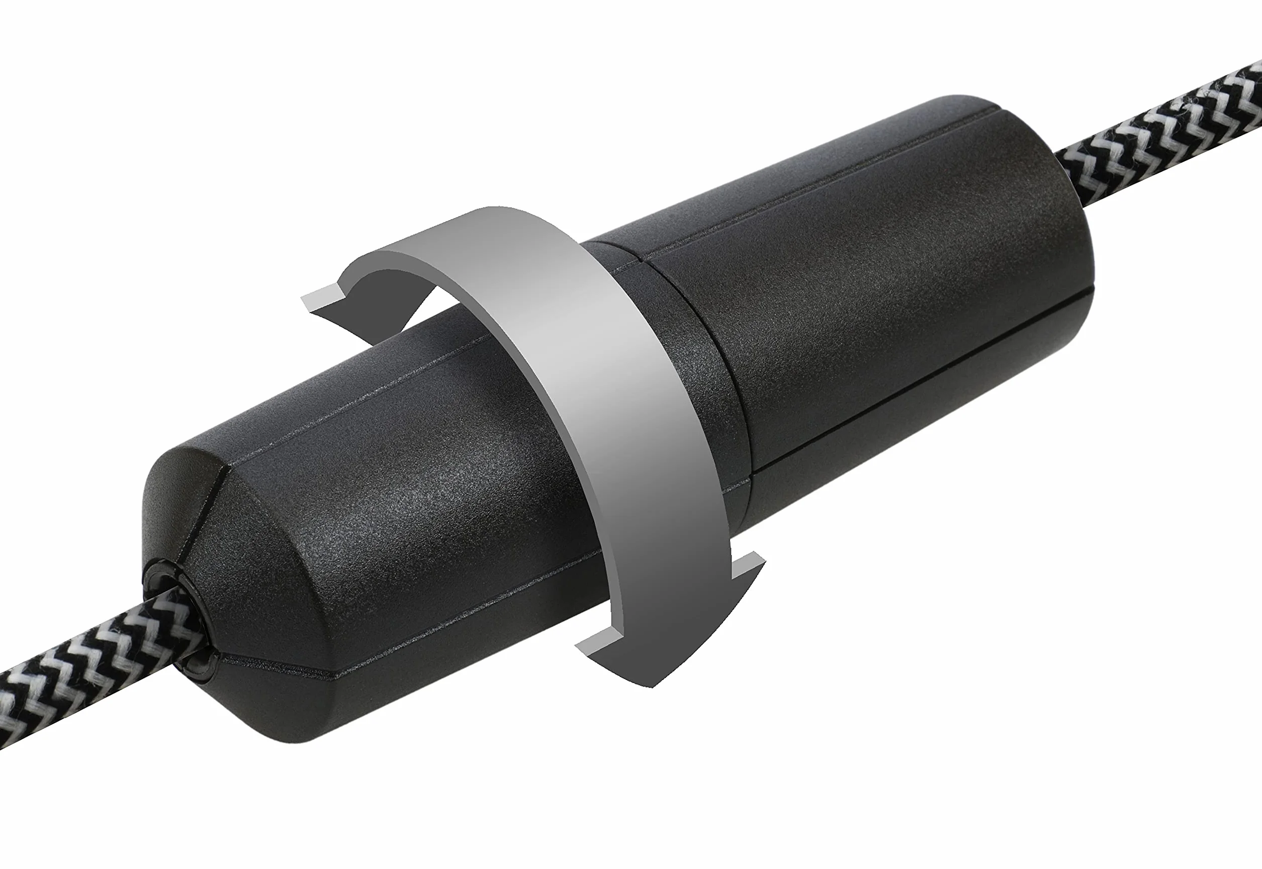 EHMANN 2820 x 0800 elektroniczny ściemniacz sznurkowy T28.08, czarny, fazowy, 230 V, 50 Hz, moc: LED 3-35 W, 5-100 W/VA