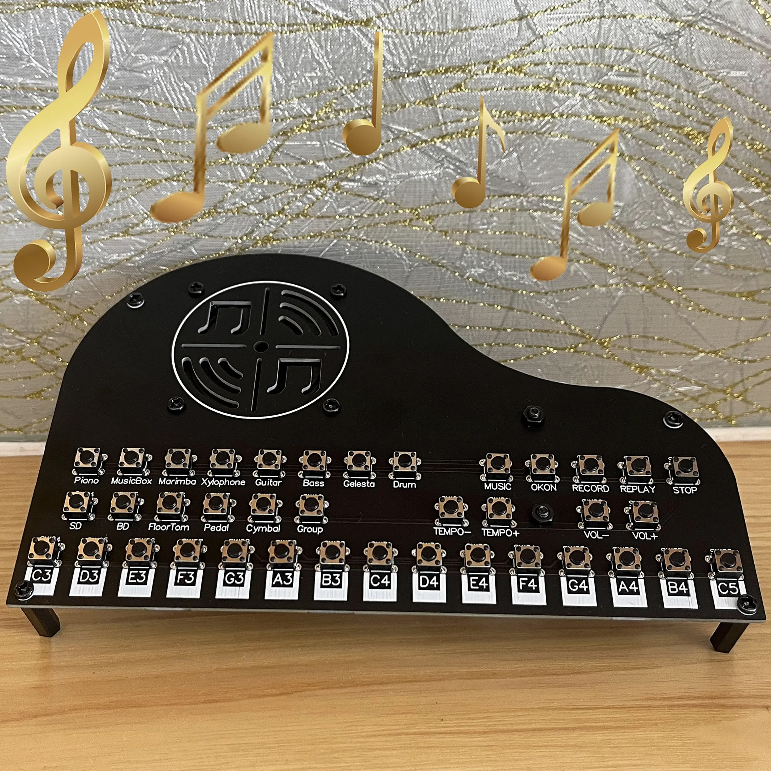 Tingbowie Zestaw do ćwiczeń lutowania - nauka lutowania zestawy - projekt elektroniczny DIY - płyta lutownicza (Piano2)