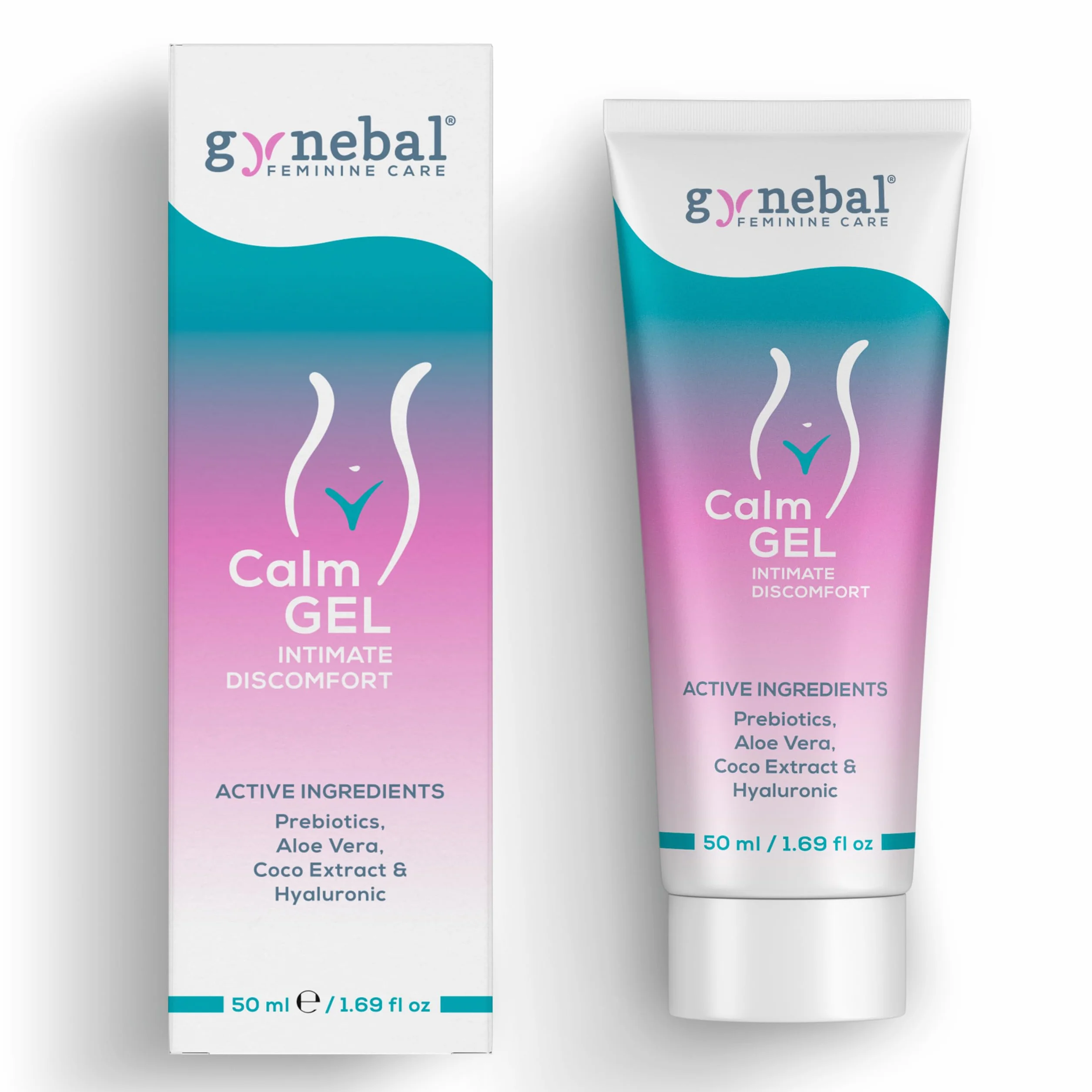 GYNEBAL CALM Zel Intymny z PREBIOTYKAMI – Nawilzajacy Zel na Suchosc, Swiad i Dyskomfort – Wspiera Flore Pochwowa – Do Uzytku Zewnetrznego dla Kobiet (50 ml)