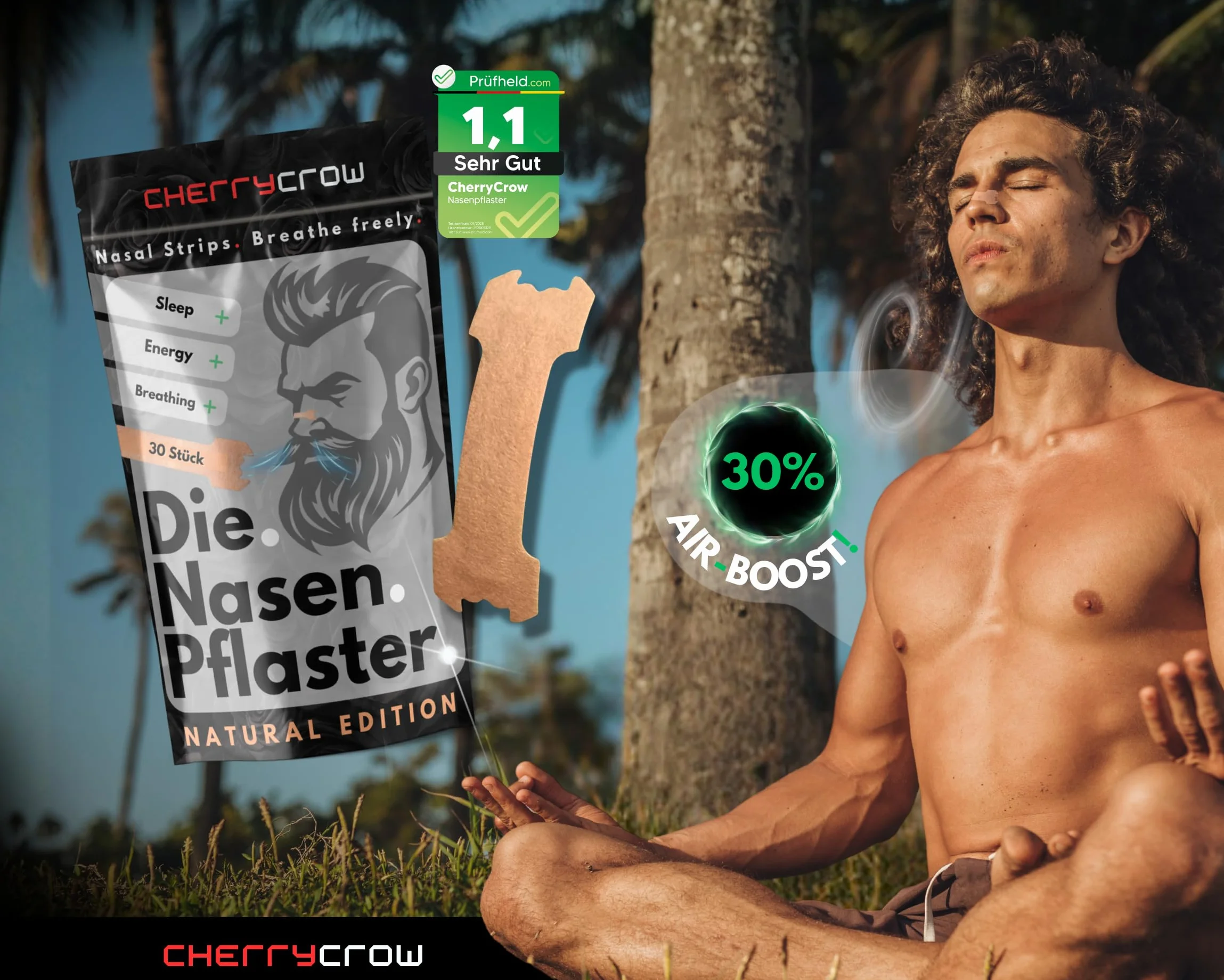 Plastry na nos (30 sztuk) naturalne oddychanie lepszy sen
