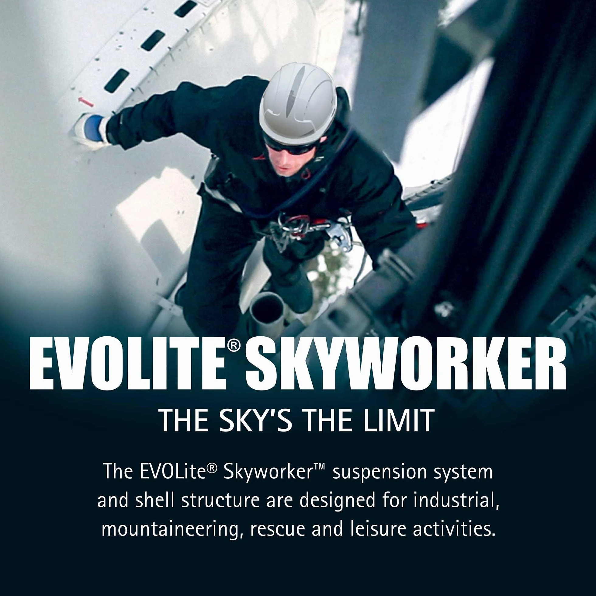 JSP Wentylowany hełm Blk EVOLite Skyworker Micro Peak – z grzechotką na kółkach