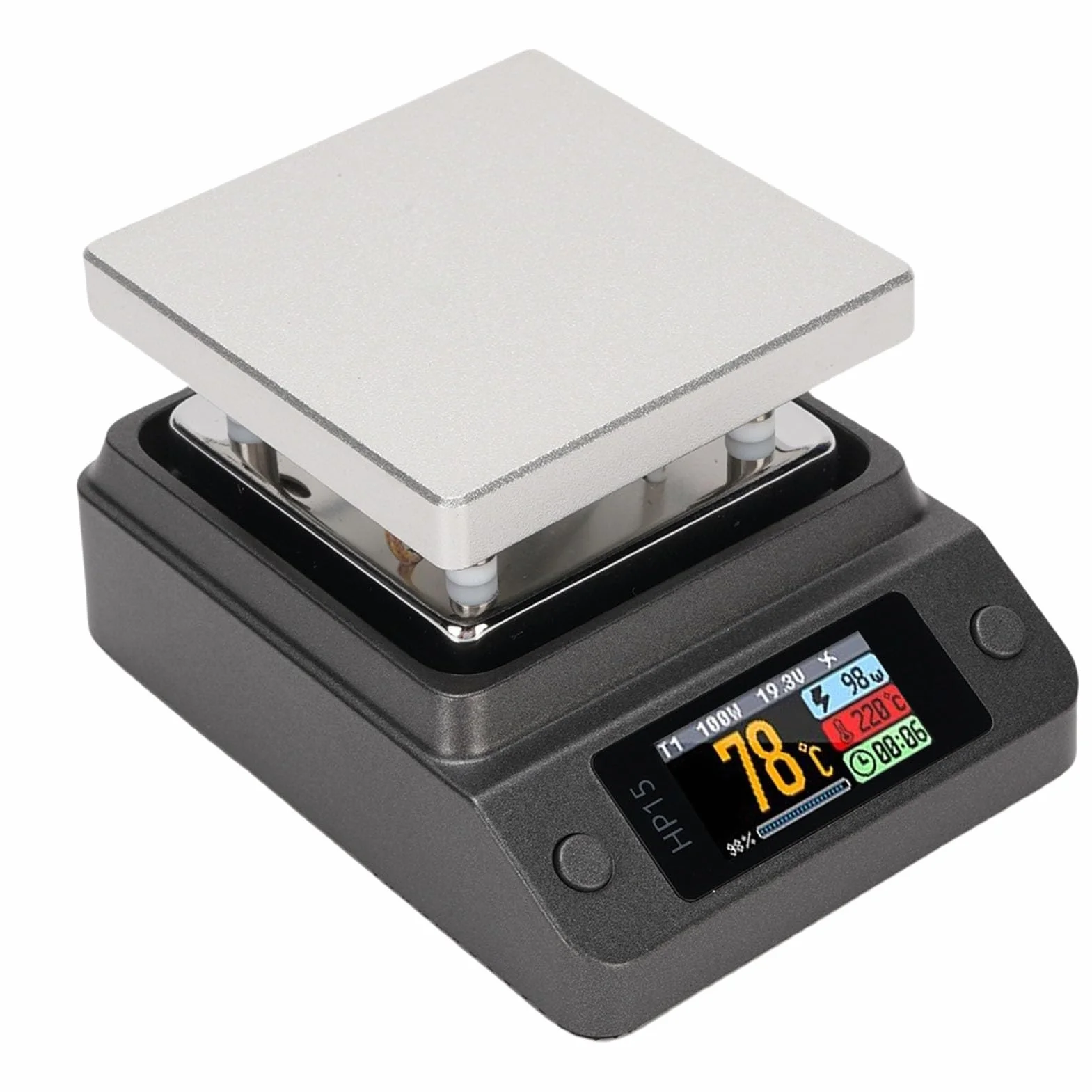 Jeffergarden 150W USB C Lutownicza Płyta Grzewcza z Ekranem LCD i Stacją Podgrzewania do Naprawy Płytek PCB BGA SMD 80-350°C 50x50 Mm