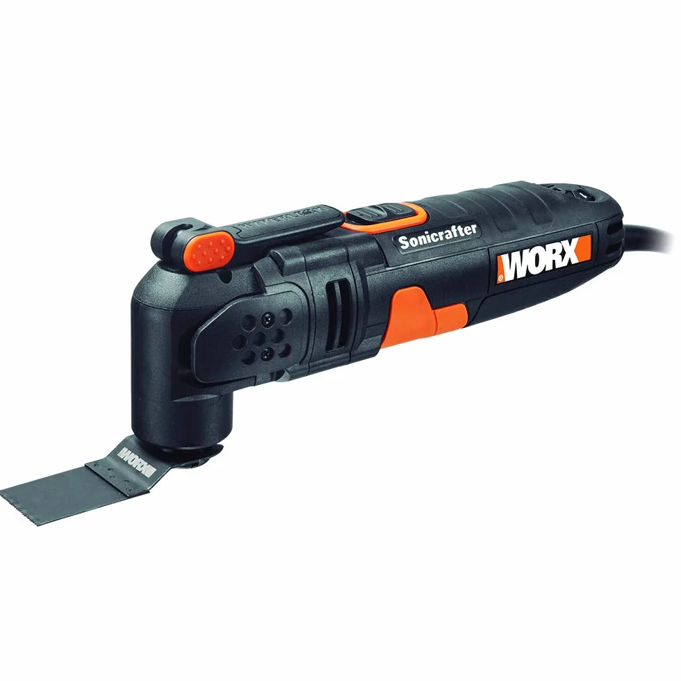 WORX WX679 Sonicrafter narzędzie wielofunkcyjne 250 W – cięcie, szlifowanie, piłowanie, skrobanie i wiele innych za pomocą jednego urządzenia – szybka wymiana akcesoriów