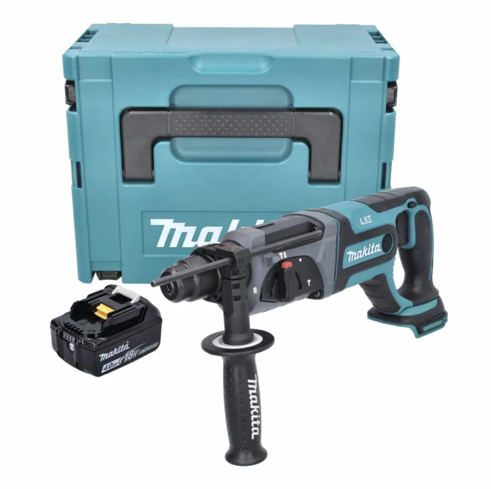 Makita DHR 241 M1J akumulatorowy młot udarowo-obrotowy 18 V 2,0 J SDS plus + 1 x akumulator 4,0 Ah + Makpac - bez ładowarki