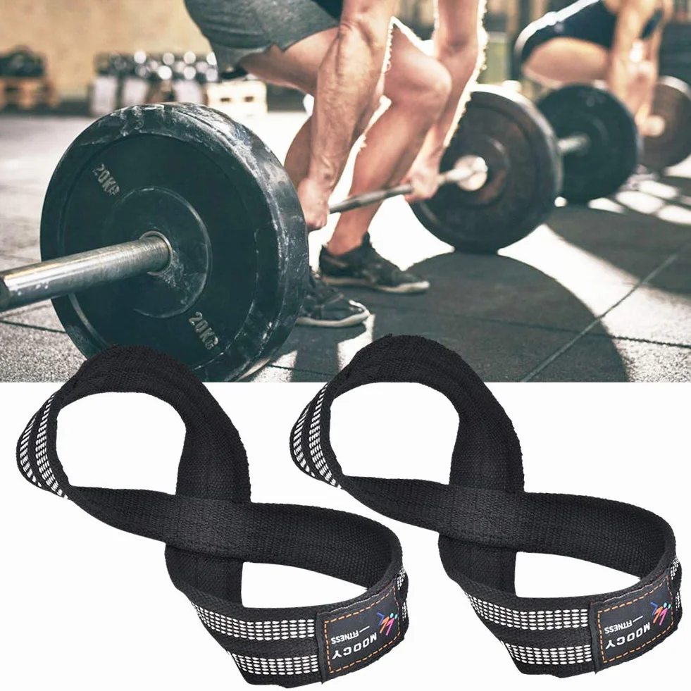 Weight Lifting Wrist Strap, 1 Paar Abbildung 8 Weight Lifting Straps Dead Lift Wrist Strap für Klimmzüge Horizontal Bar Powerlifting Gym Fitness Bodybuilding-Ausrüstung(S.)