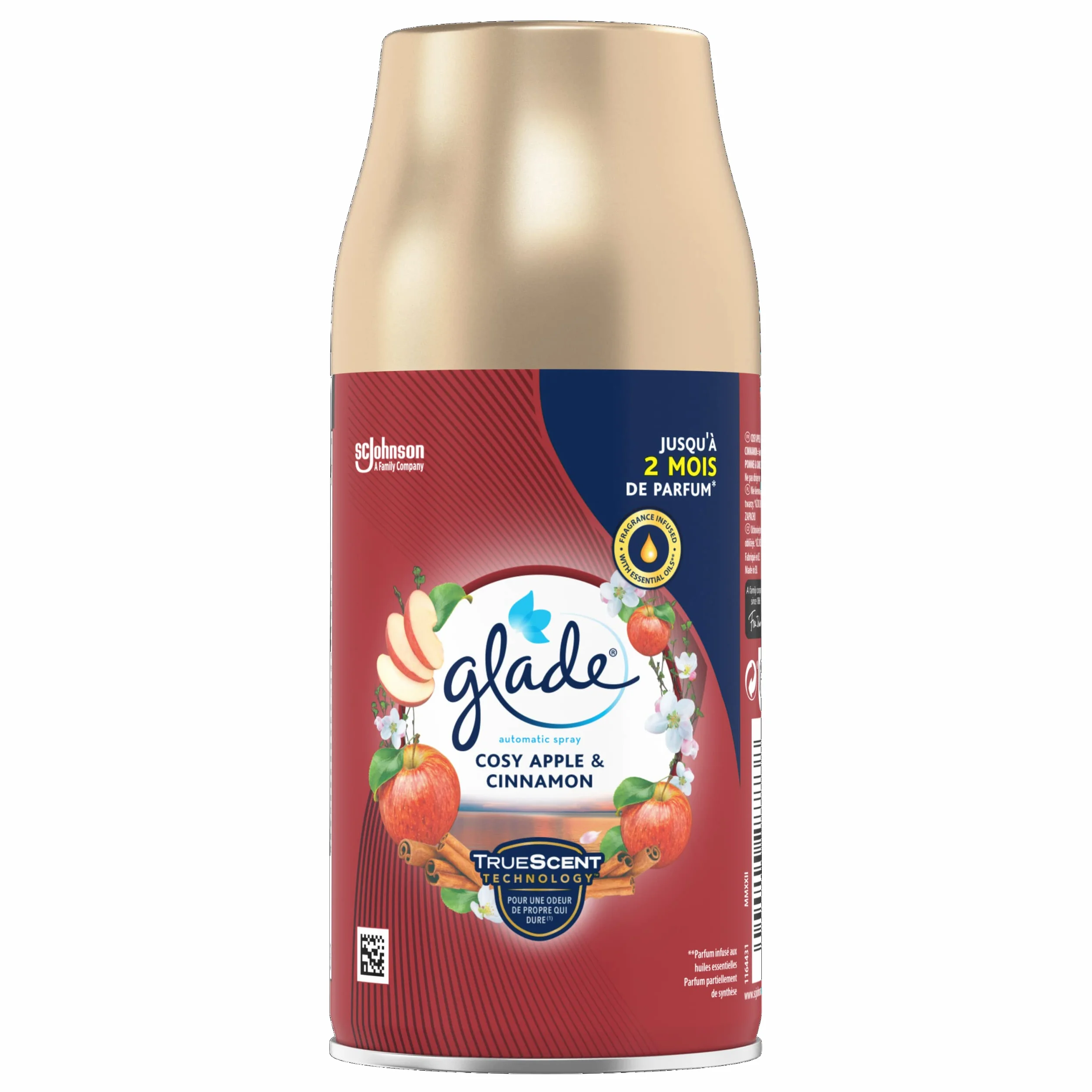 Glade Zapas do Automatycznego Odświeżacza Powietrza, Automatic Spray o Zapachu Cosy Apple & Cinnamon, Jabłko i Cynamon, Długotrwały Zapach, 269 ml