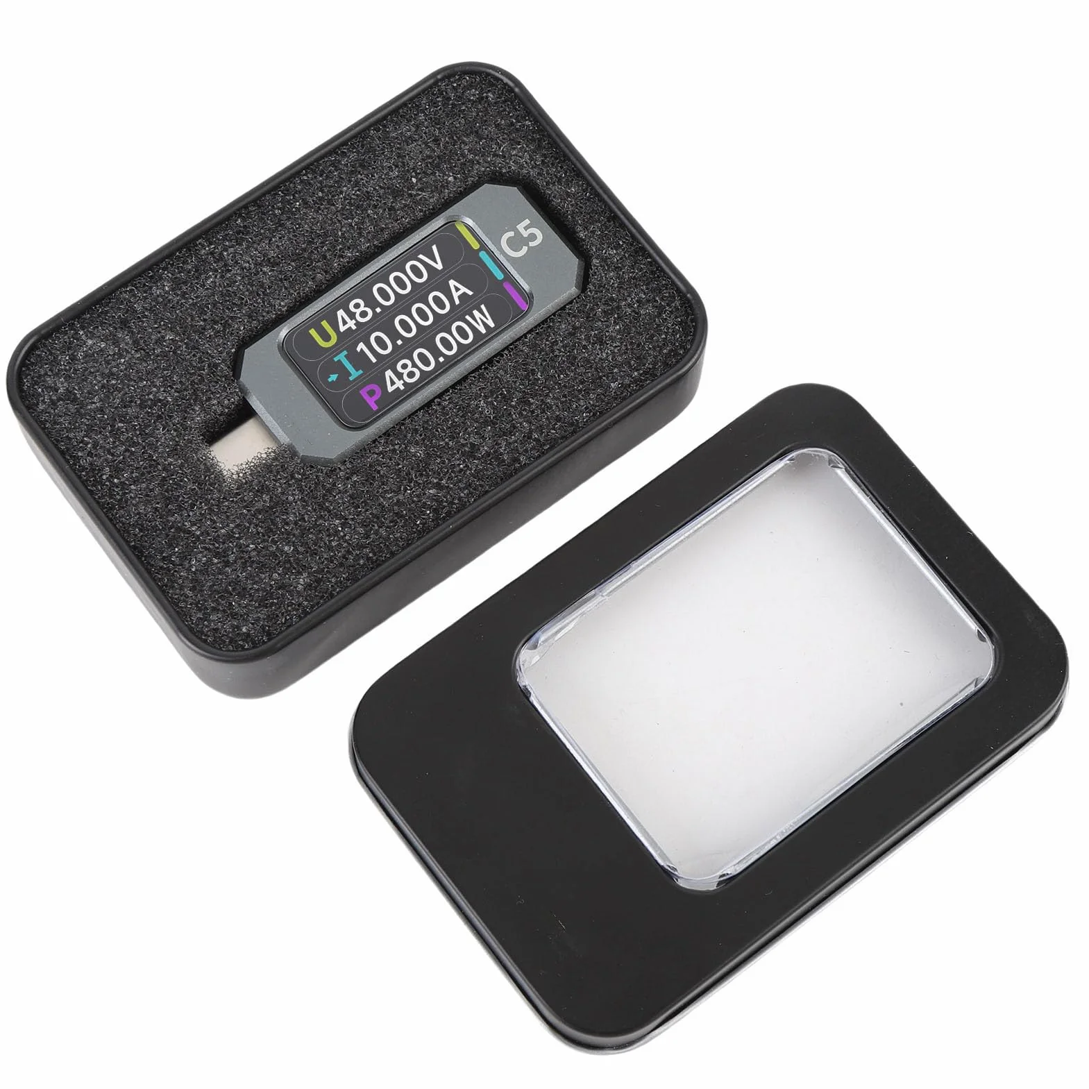 lyrlody Typ C Tester Napięcia Prąd Miernik MAF 240MHz Wysoka prędkość 32 -bitowa Woltokiernik CPU, Test Kabla Danych PD, 1,47 Cala Kolorowy Testowy Tester USB z