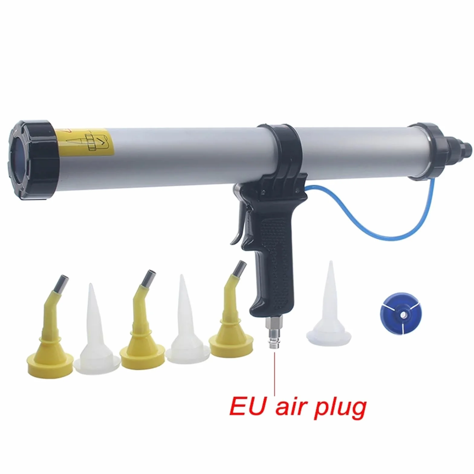 15 cali 600 ml kiełbasa pneumatyczny pistolet uszczelniający silikonowy pistolet do uszczelniania gumy powietrznej aplikator narzędzie (wtyczka powietrza)