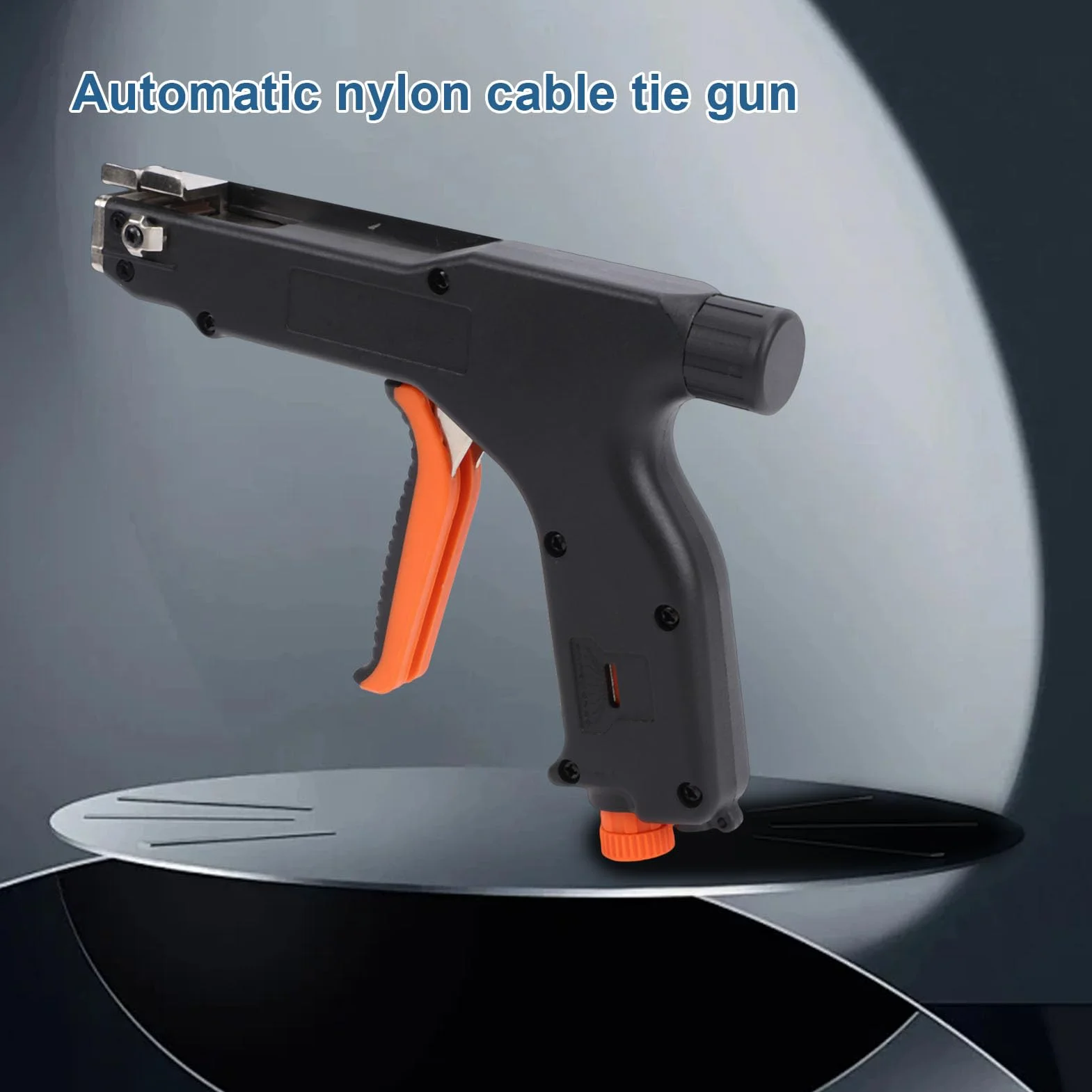 Pistolet do opasek kablowych, samoblokujący, regulowany zacisk ze stali wysokowęglowej, funkcja utrzymywania długości od 2 do 12 mm, odpowiedni do nylonowych opasek kablowych