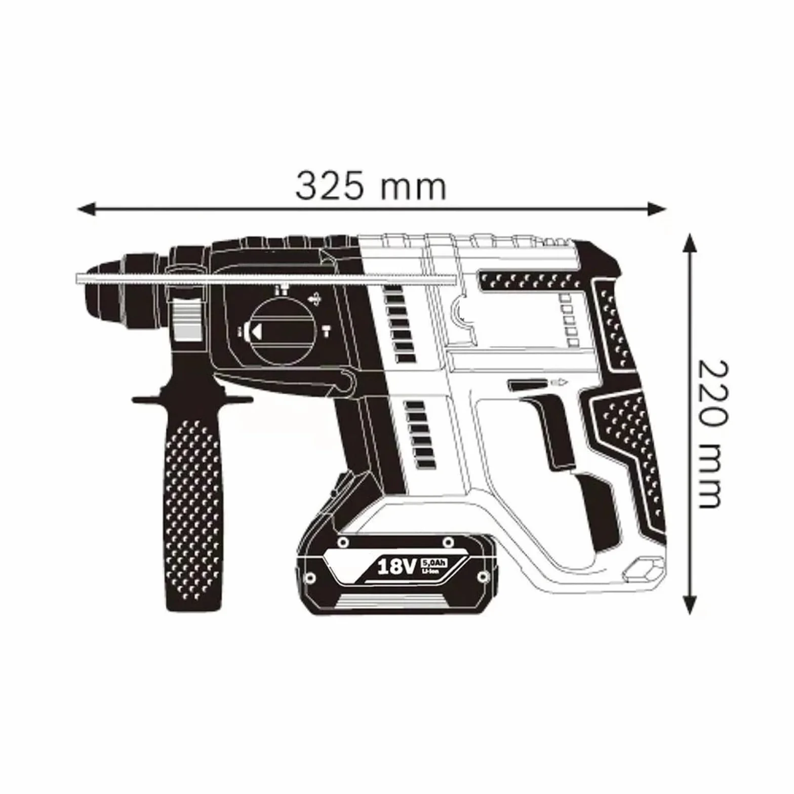 Bezszczotkowy Młot Udarowy 18 V, Czterootworowy, Ładowany Litowo, Elektryczny Młot Udarowy, Elektronarzędzie DużA Zdolność Wiercenia(2Pcs 5.0)