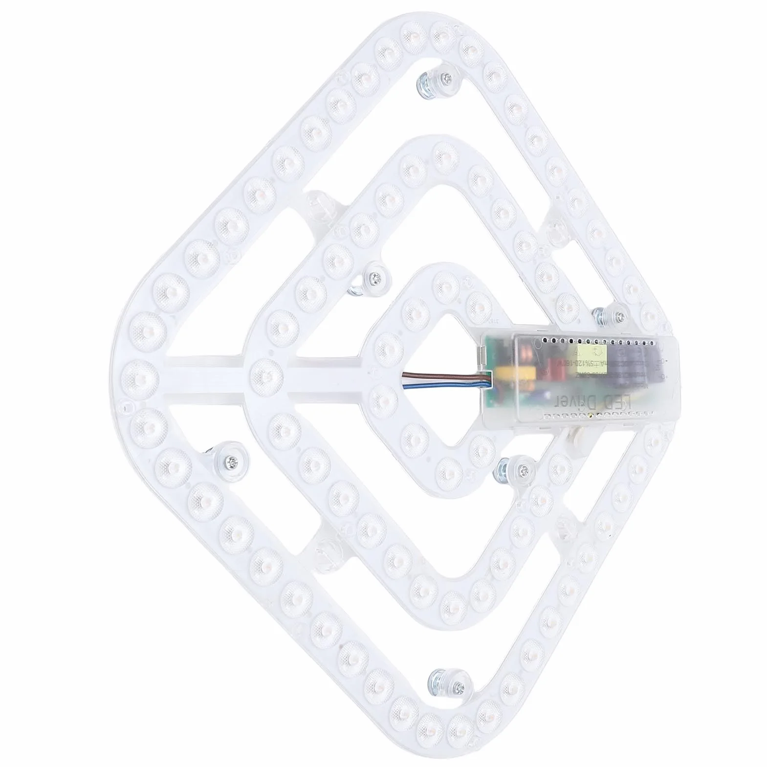 Dioche Zapasowa LED 40W Wentylator Sufitowy LED Modernizacja – 3-kolorowy, Energooszczędny i Zapobiegający Migotaniu Kwadratowy Panel Zapewniający Lepsze Wrażenia świetlne