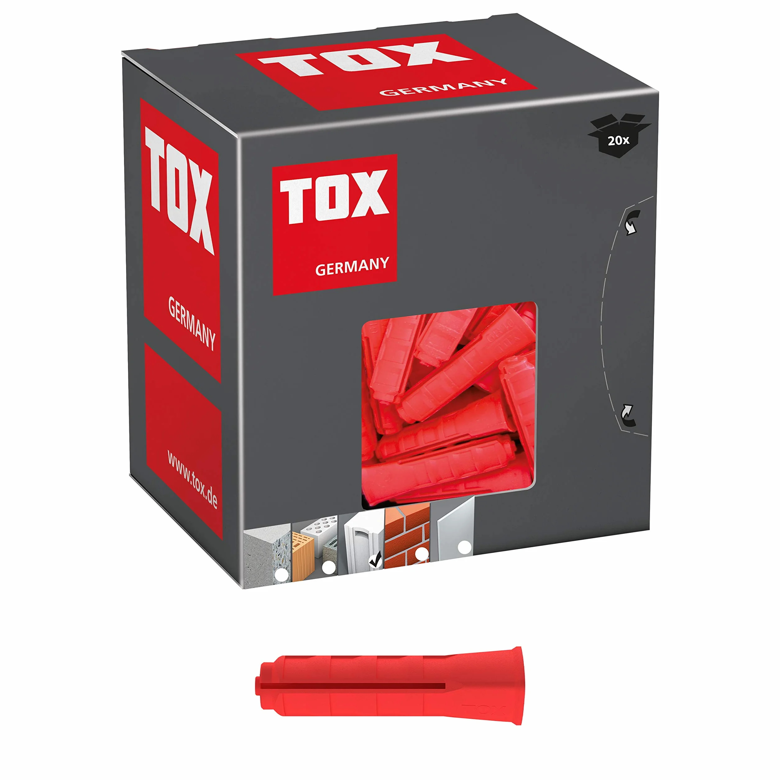 TOX Kołek do betonu porowego Ytox 12 x 60 mm, 20 sztuk, 096100061