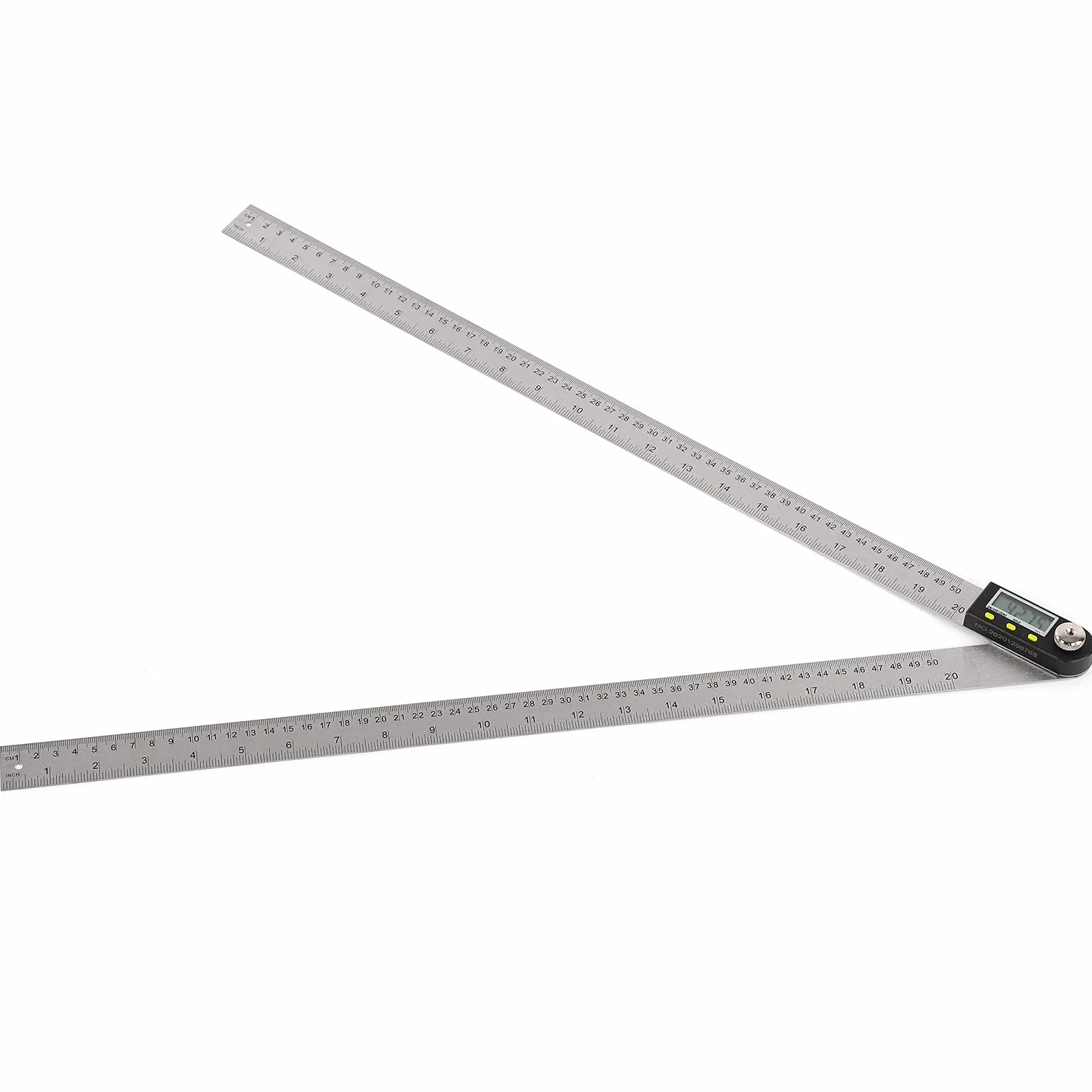Annadue Cyfrowa Linijka Kątowa Kątomierz 360° Stal Nierdzewna 500 Mm Wyświetlacz LCD Cyfrowy Miernik Kąta do Obróbki Drewna, Precyzyjny Cyfrowy Kątomierz z Wyświetlaczem LED do Pomiaru Kątów
