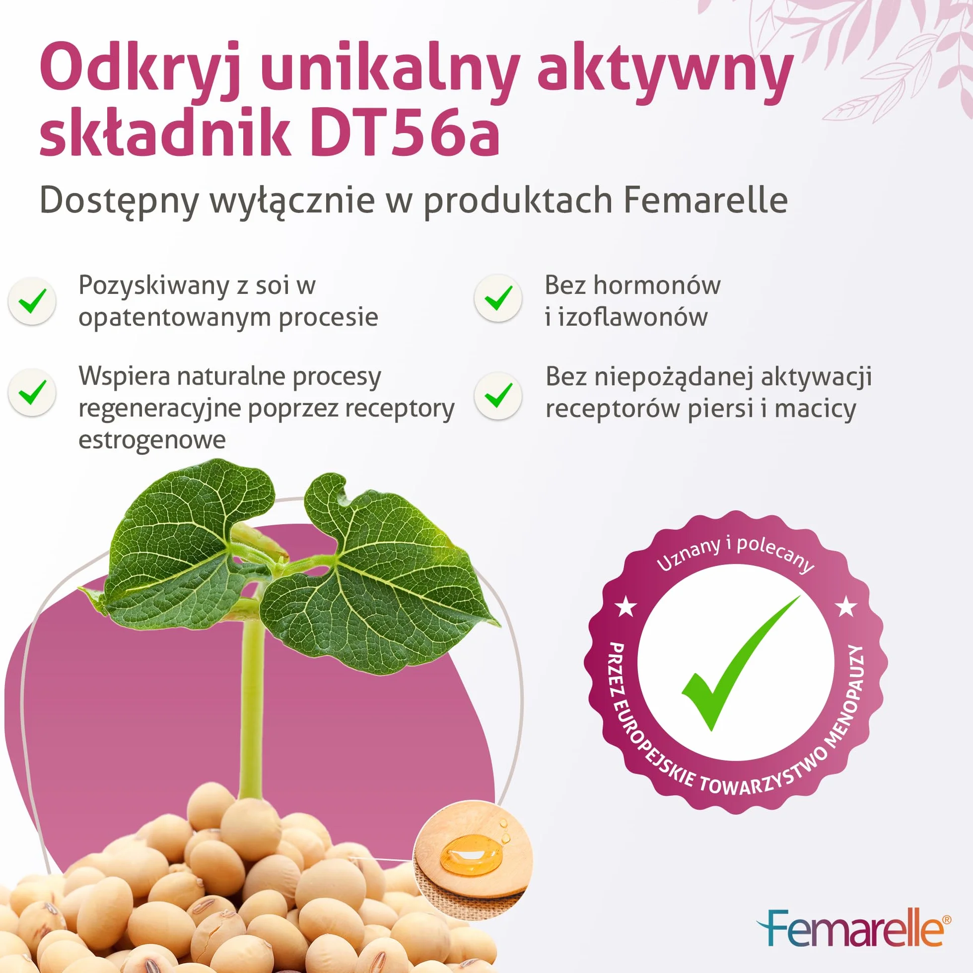 Femarelle Unstoppable 56 kapsułek – Wsparcie po menopauzie z DT56a, witaminą B2, witaminą D3, biotyną i wapniem