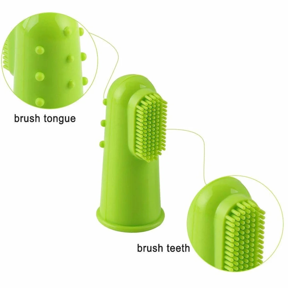 Vicloon Szczoteczka do zębów Finger, 6 szt gumowa szczoteczka do zębów, silikonowe szczoteczki do zębów dla niemowląt, wielokolorowa szczoteczka do zębów dla dzieci do masażem dziąseł z etui