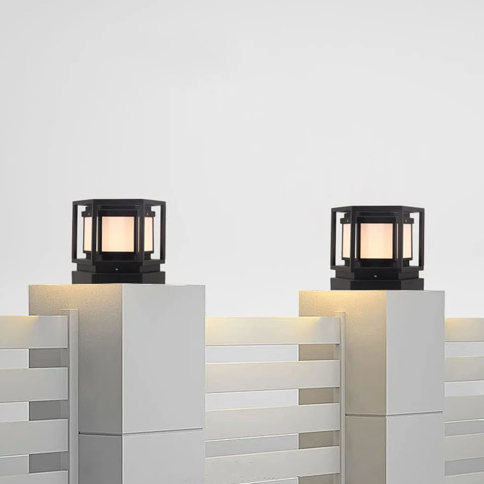 Lampy solarne, Lampa Słupkowa Do Ogrodzenia Ogrodu, Werandy, Oprawa Oświetleniowa Zasilana Energią Słoneczną