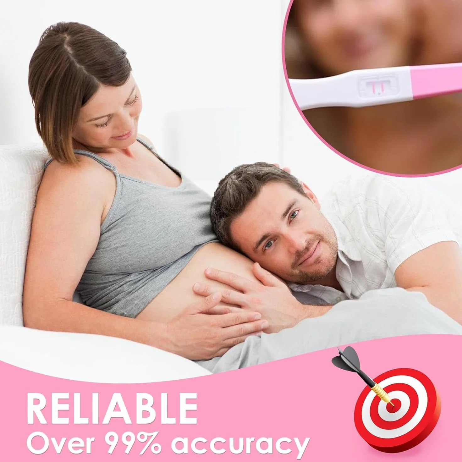 Wczesny test ciążowy w moczu 4 patyczki różowy