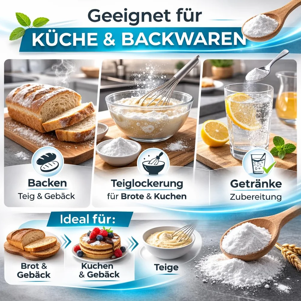 GiDeli Soda Oczyszczona Spożywcza 5kg – Wodorowęglan sodu w proszku bez dodatków – Idealna do gotowania, pieczenia, prania i sprzątania – Wszechstronne zastosowanie w gospodarstwie domowym