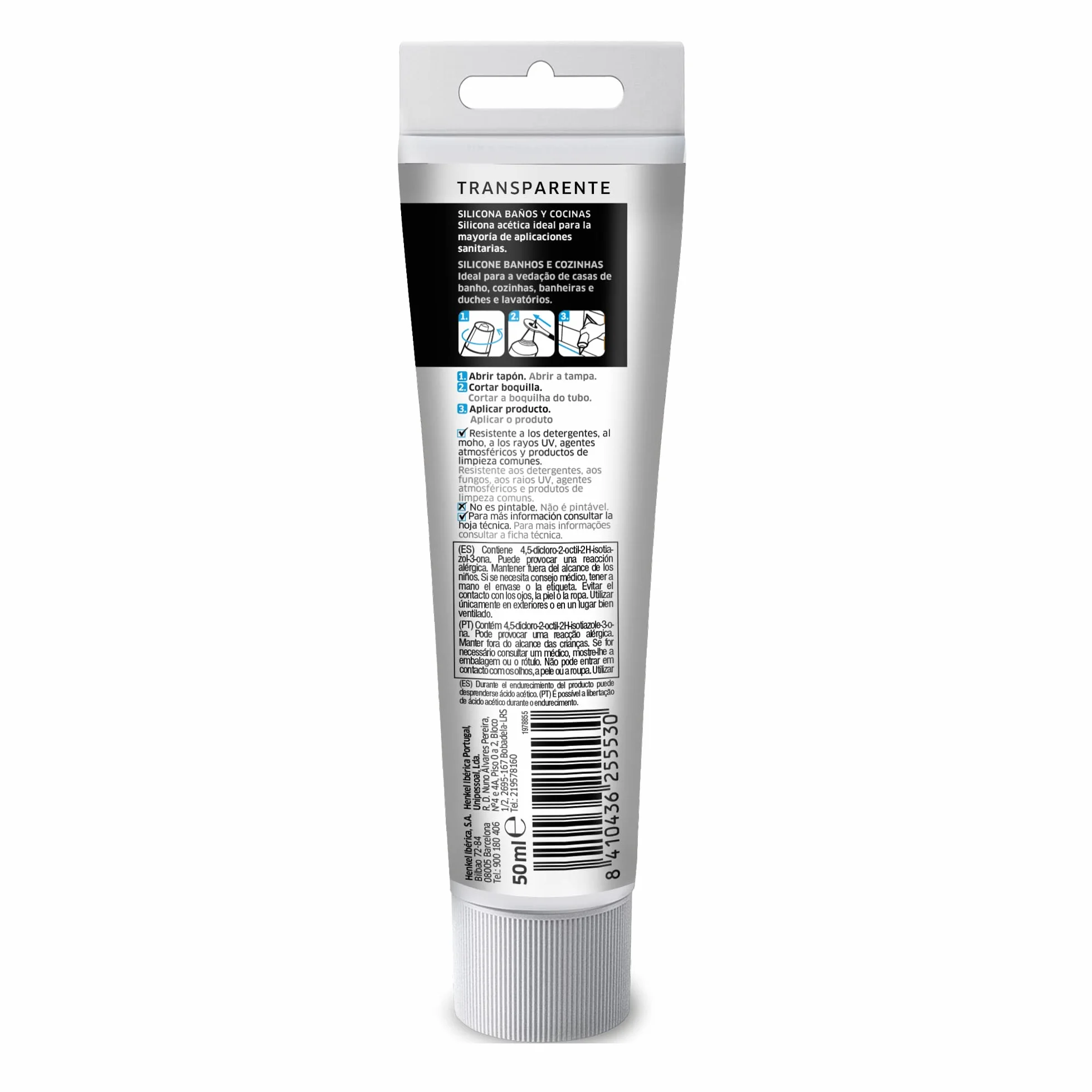Henkel Pattex 1974408 klej do łazienek, kuchni, przezroczysty, 50 ml
