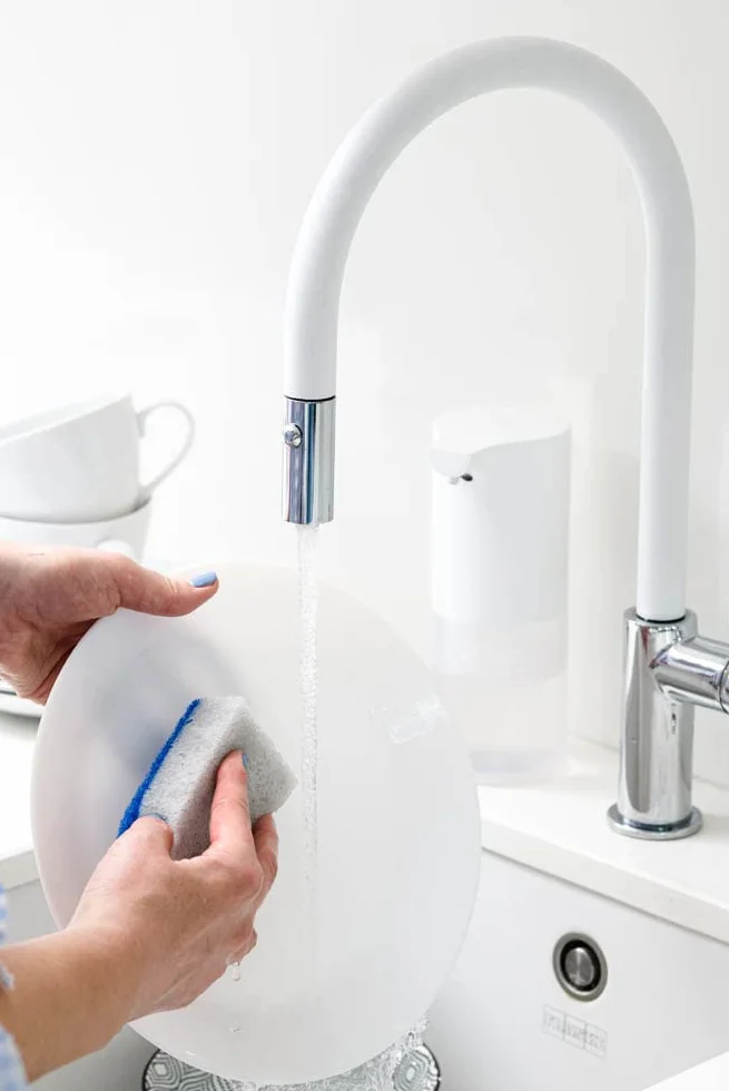 York Bacteria Stop gąbka do mycia naczyń, zestaw 5 sztuk, z właściwościami antybakteryjnymi, higieniczna z makrocząsteczkami cynku, gąbka do naczyń, gąbka kuchenna, gąbka do czyszczenia, 9 x 6 x 3 cm