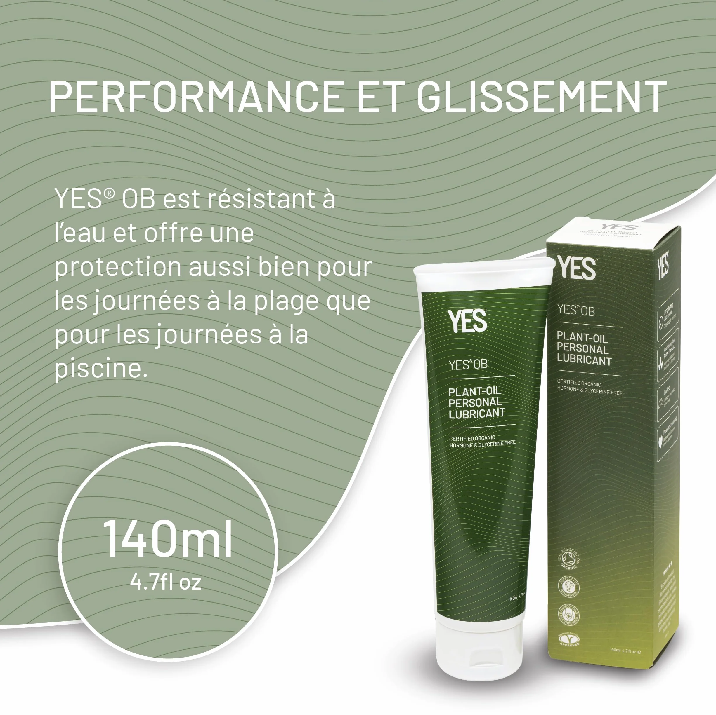 The Yes Yes Plant Oil Based Personal Lubricant, przezroczysty, 140 ml