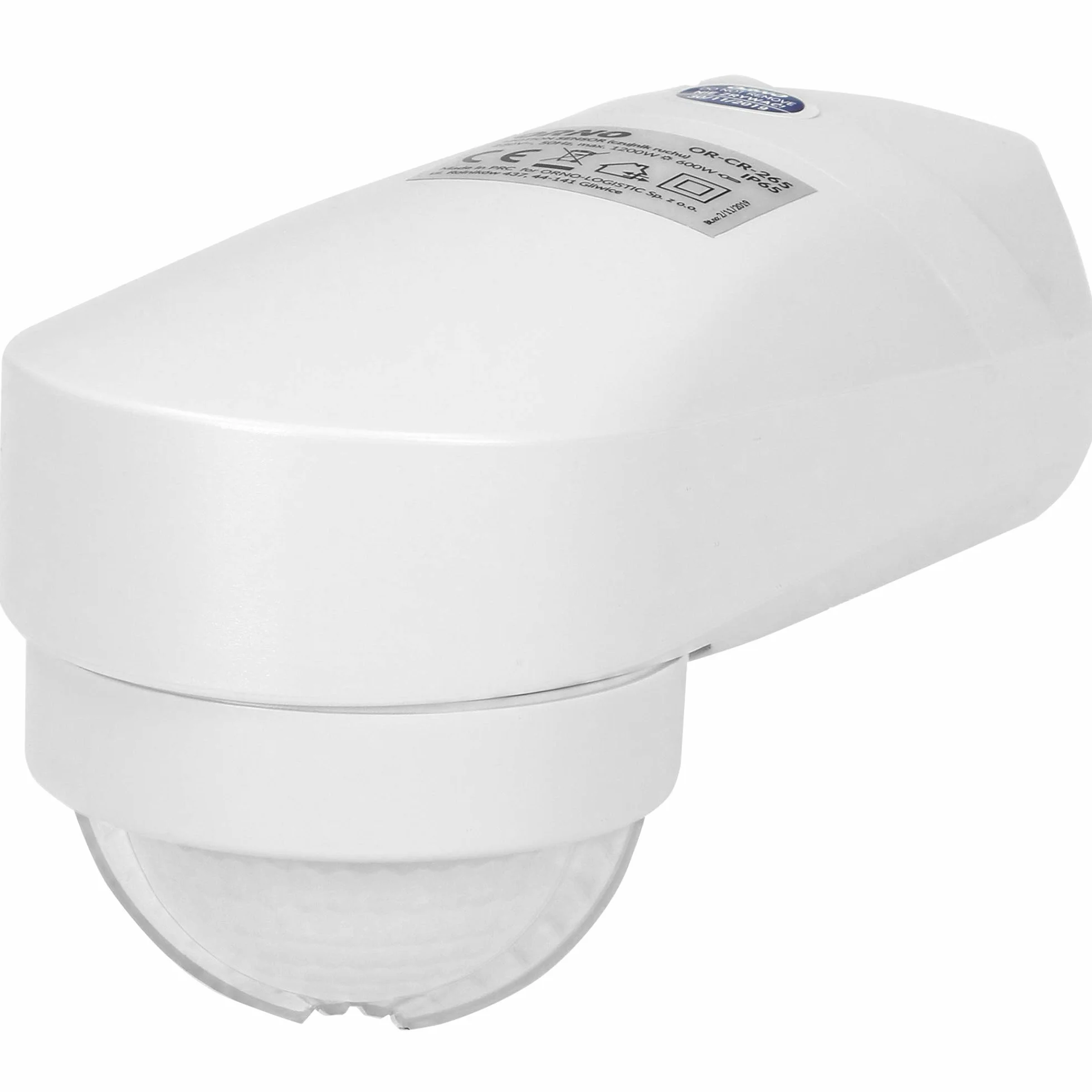 ORNO CR-265 czujnik ruchu zewnętrznego, wodoszczelny, z czujnikiem zmierzchu, IP65, 12 m, 240°, 1200 W, 3 rodzaje montażu, natynkowy, ustawienie czasu